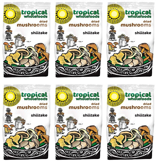 6 x Tropical Wholefoods Shiitake Mushrooms - 50g