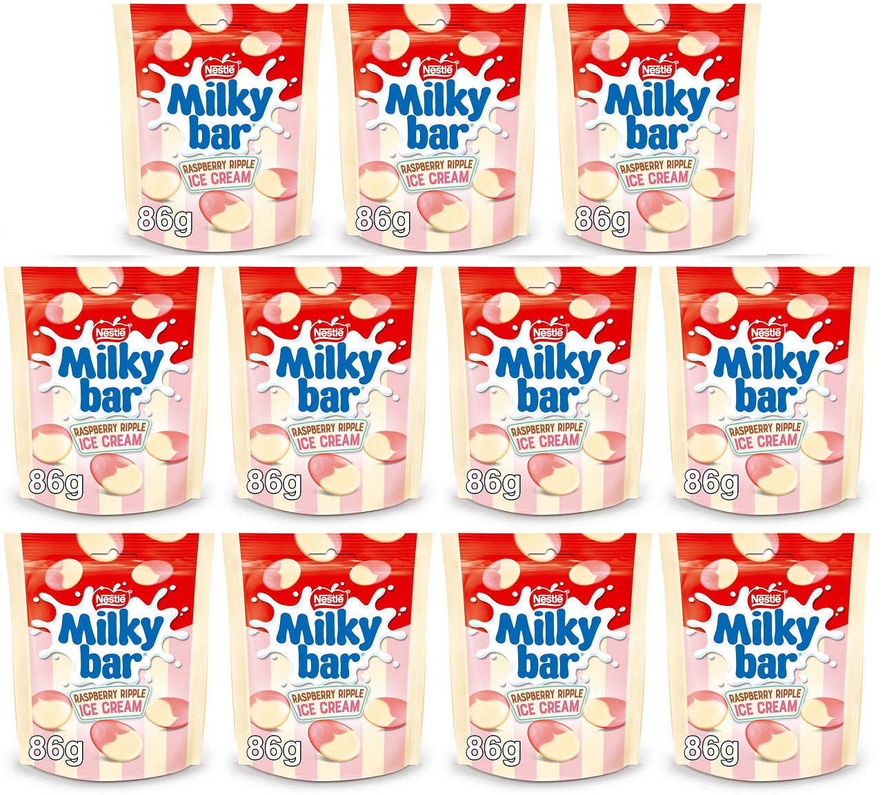 11 x Milkybar Raspberry Ripple Ice Cream 86G