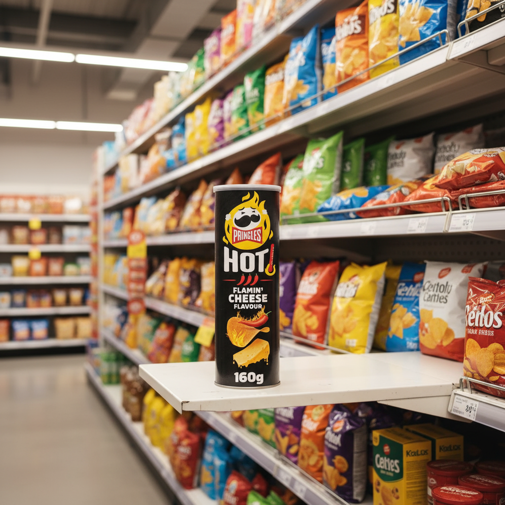 19 x Pringles Hot Flamin Cheese Flavour 160G