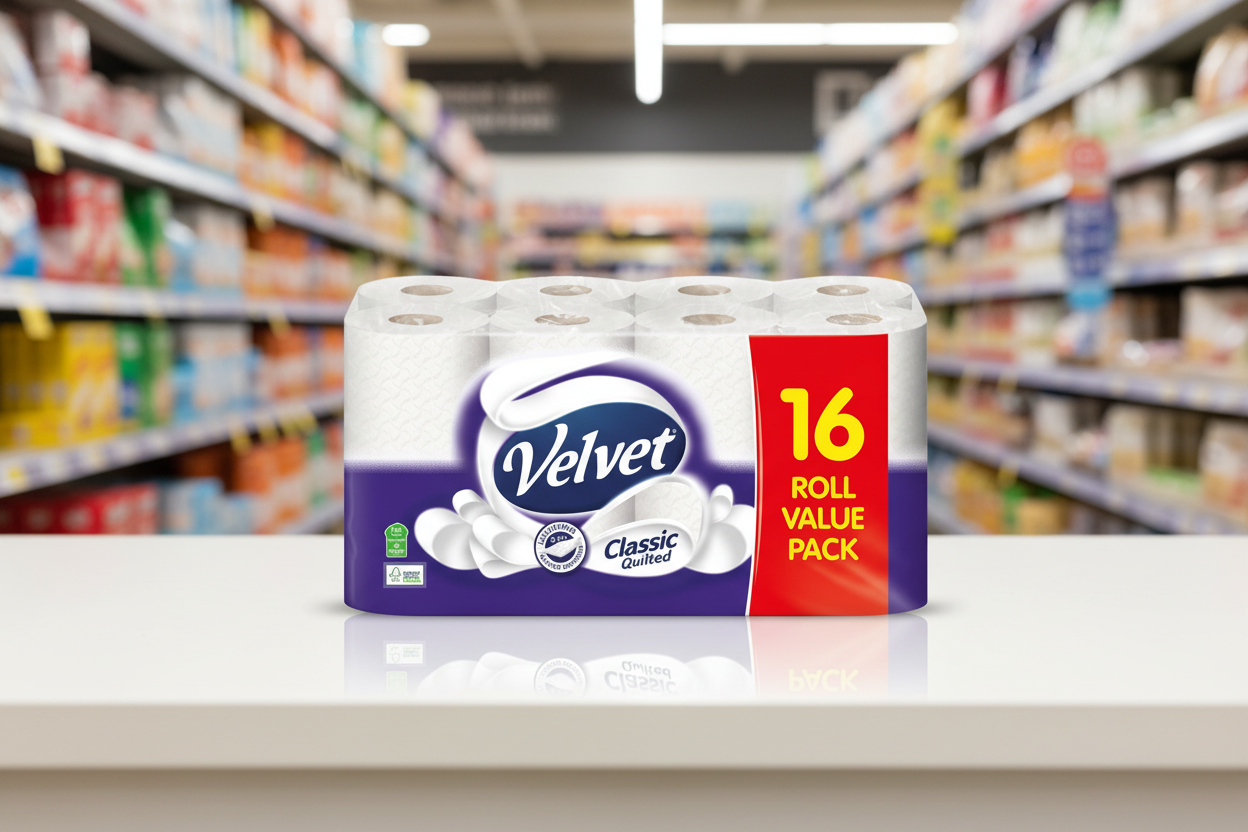 Velvet Classic Quilted Toilet Rolls 16 Rolls