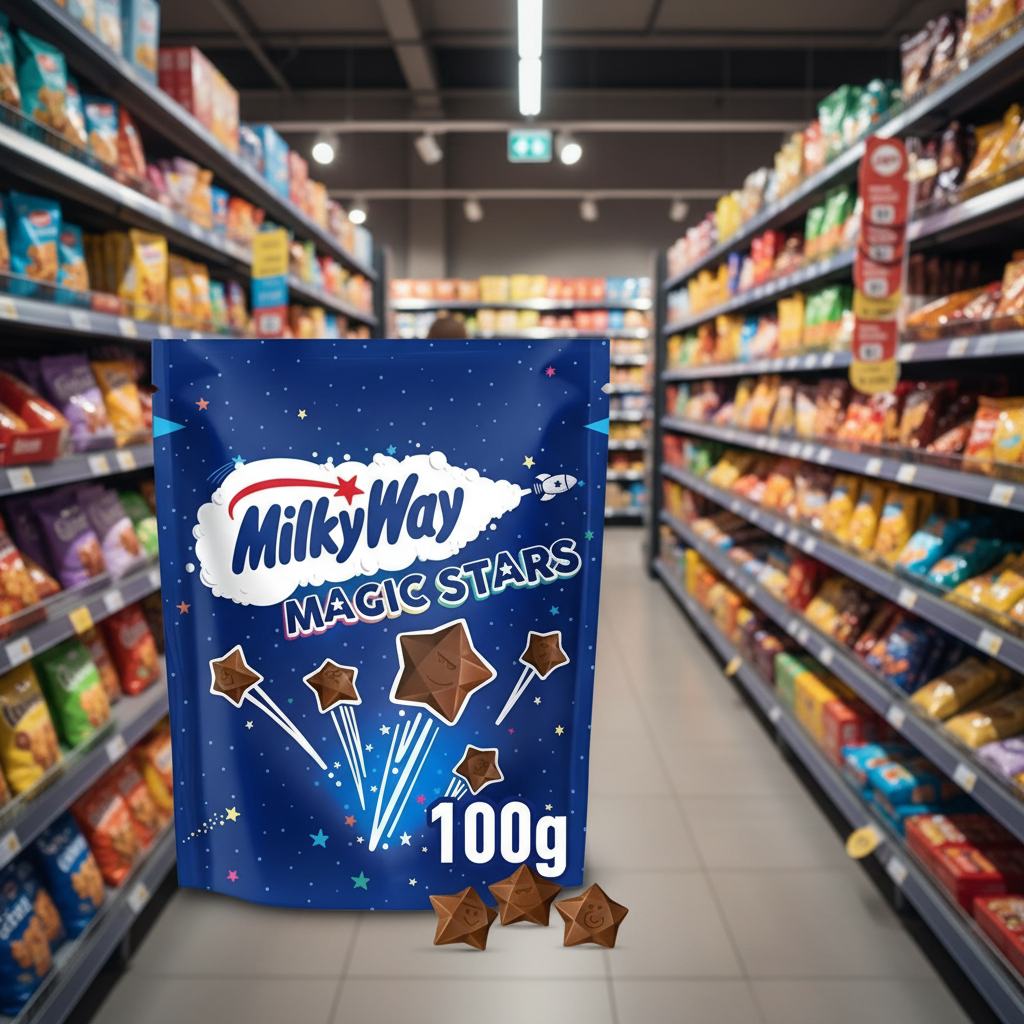 13 x Milky Way Magic Stars Milk Chocolate Bites Pouch Bag 100G