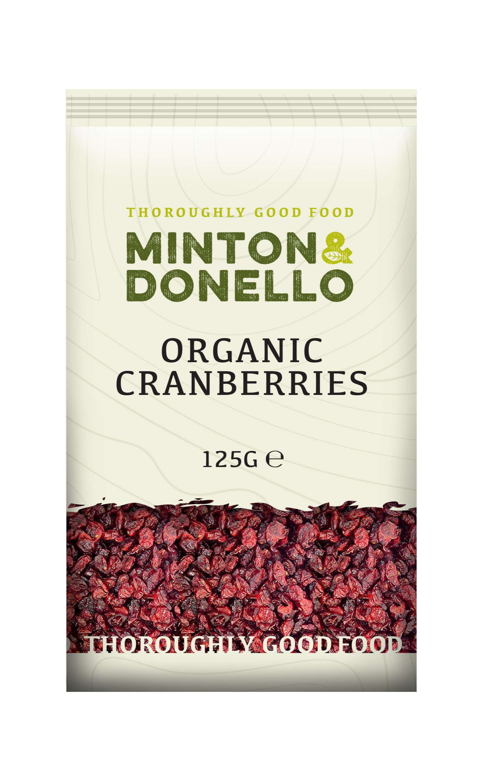 6 x Minton & Donello Organic Cranberries - 125g