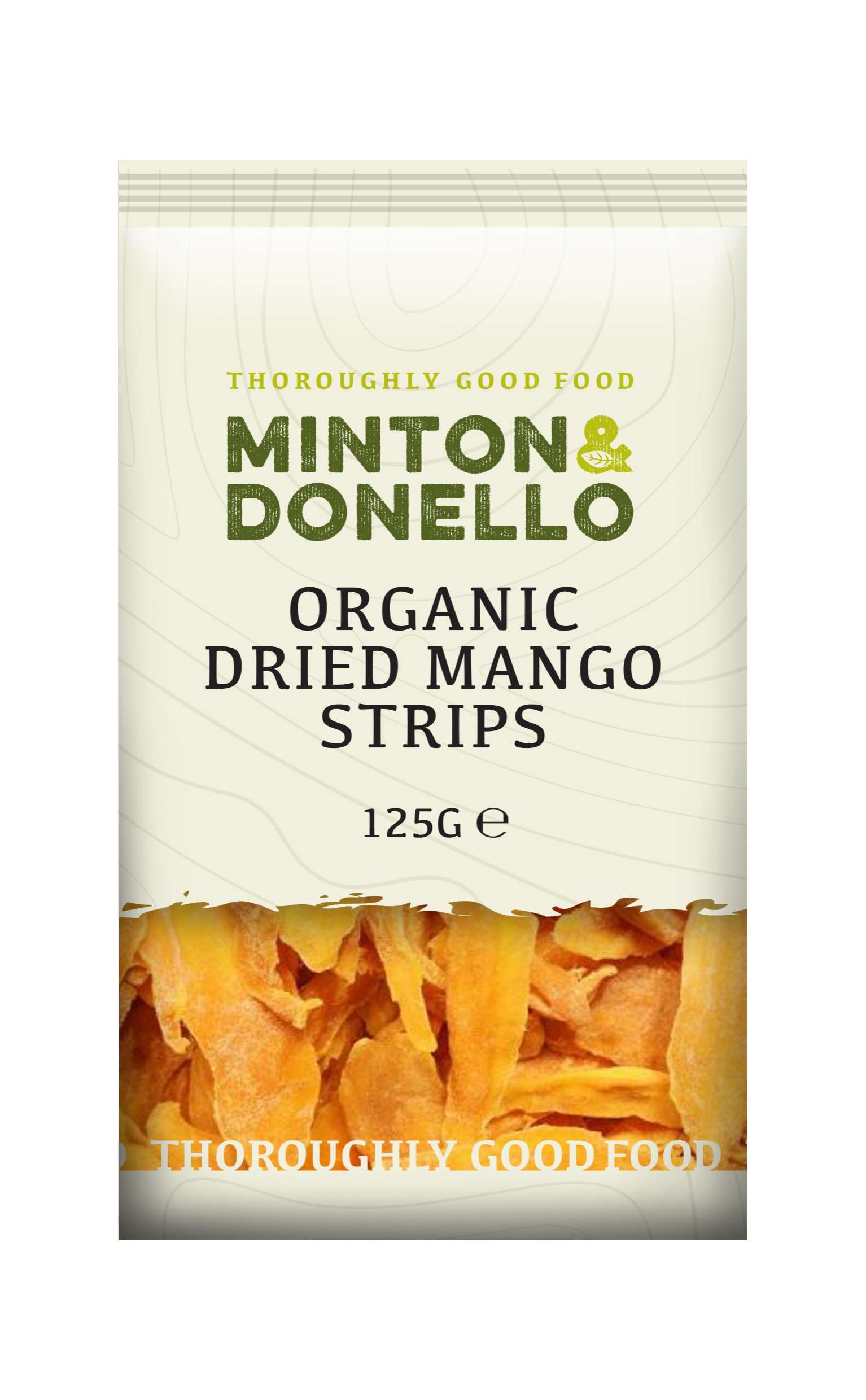 6 x Minton & Donello Organic Dried Mango Strips - 125g