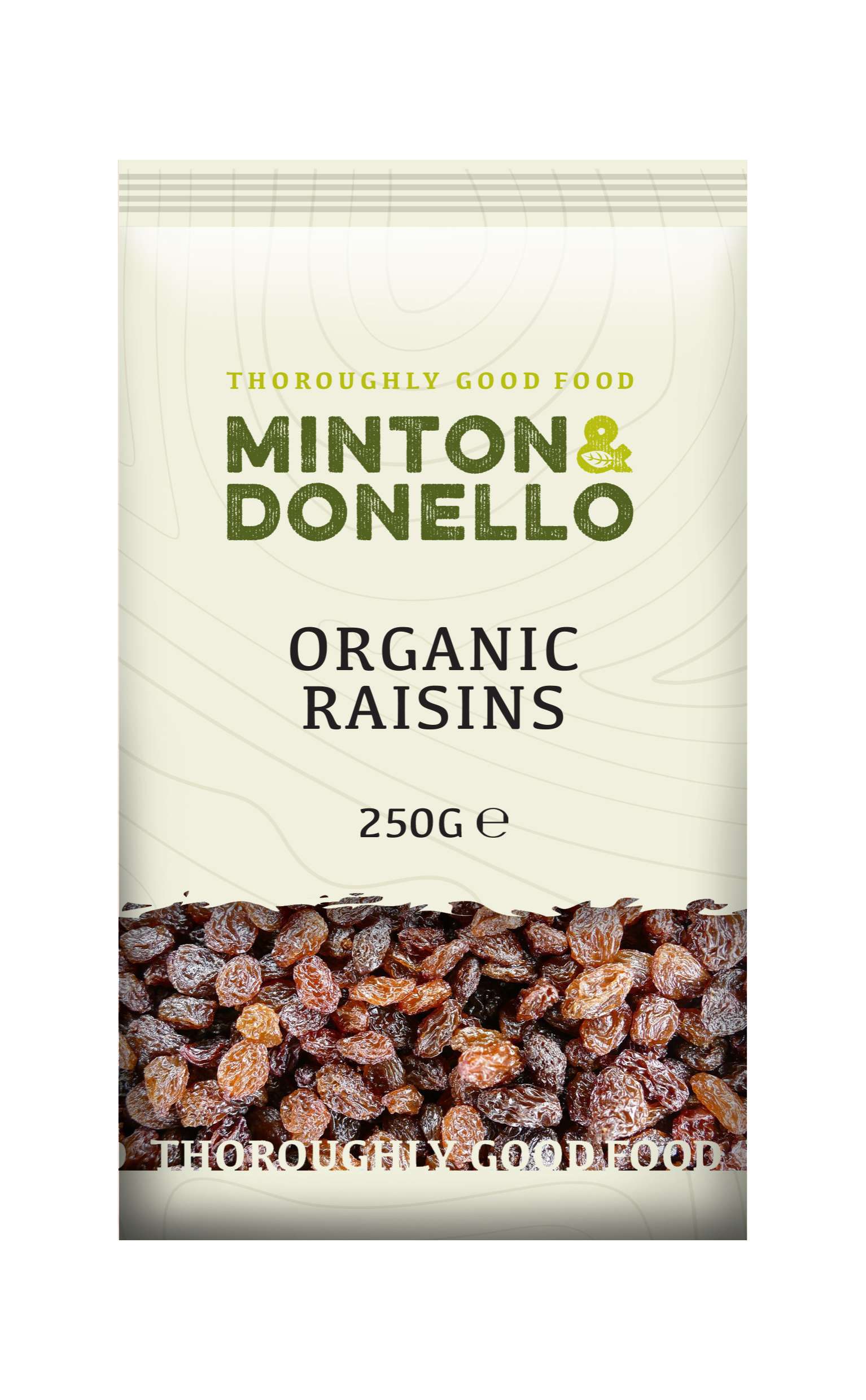 6 x Minton & Donello Organic Raisins - 250g