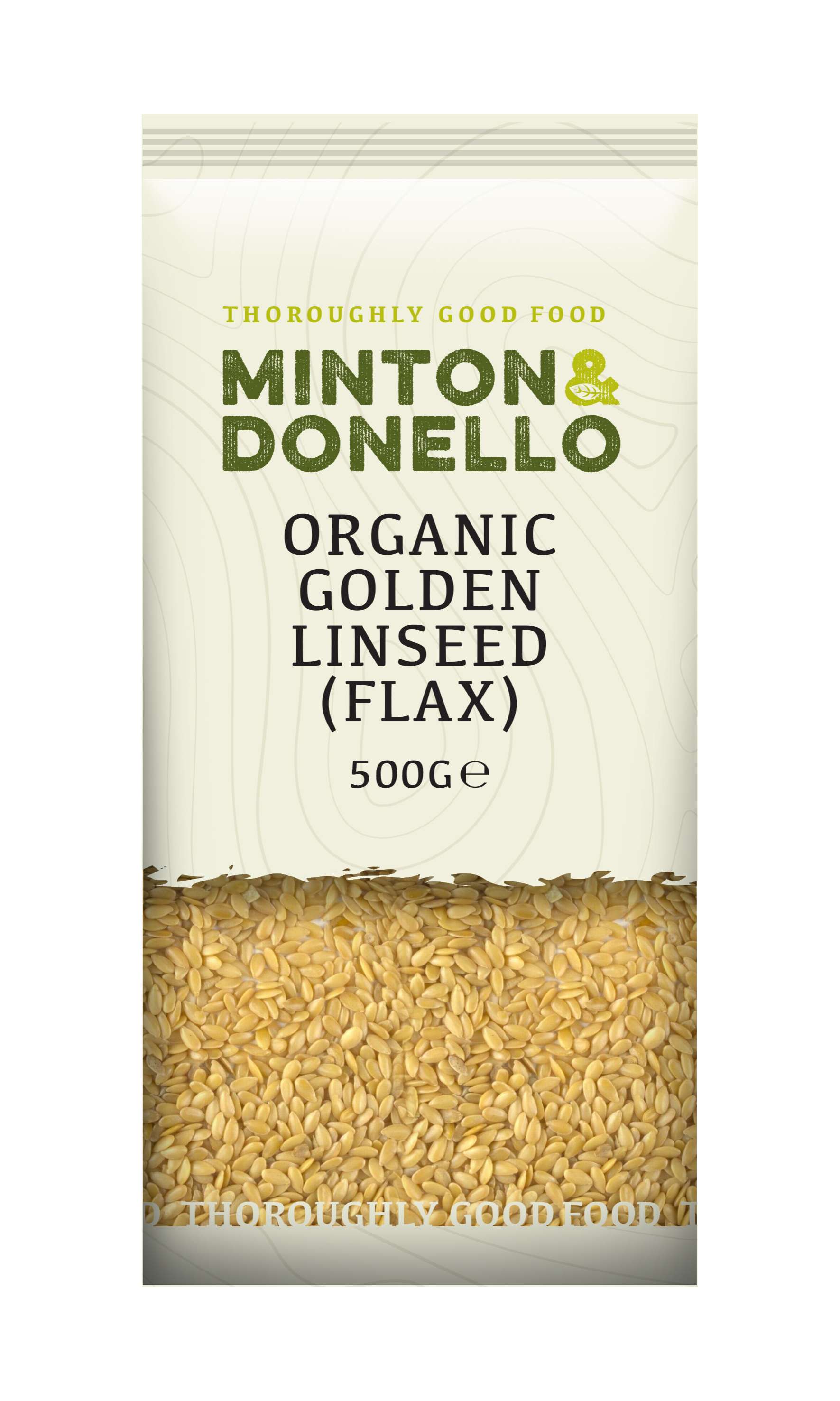 6 x Minton & Donello Organic Golden Linseed Flax - 500g