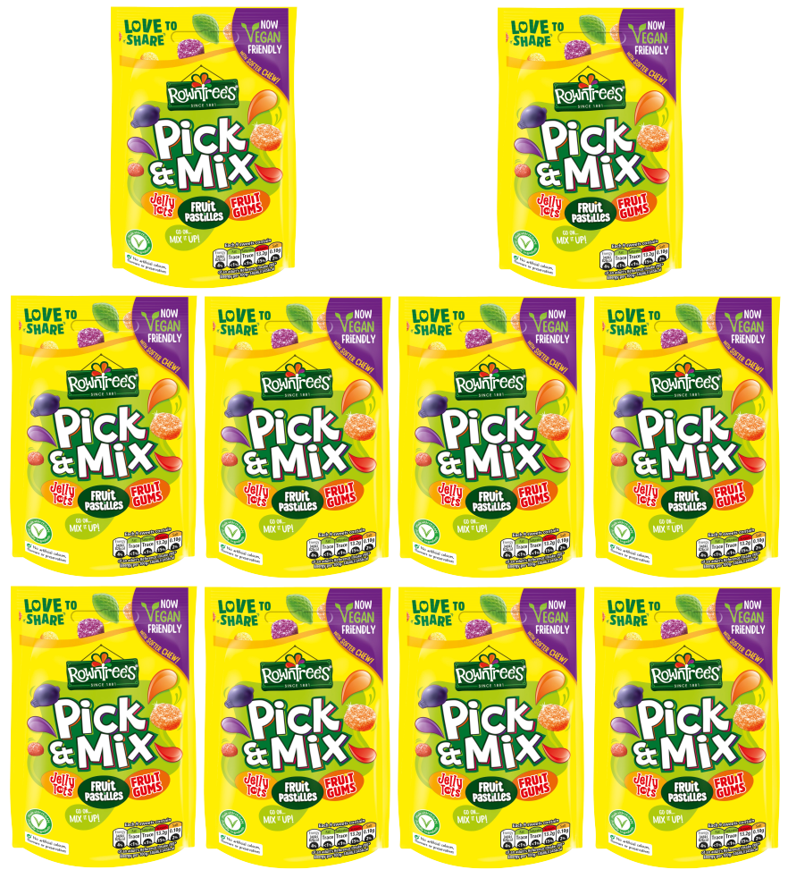 10 x Rowntree Pick & Mix Pouch 150Gm