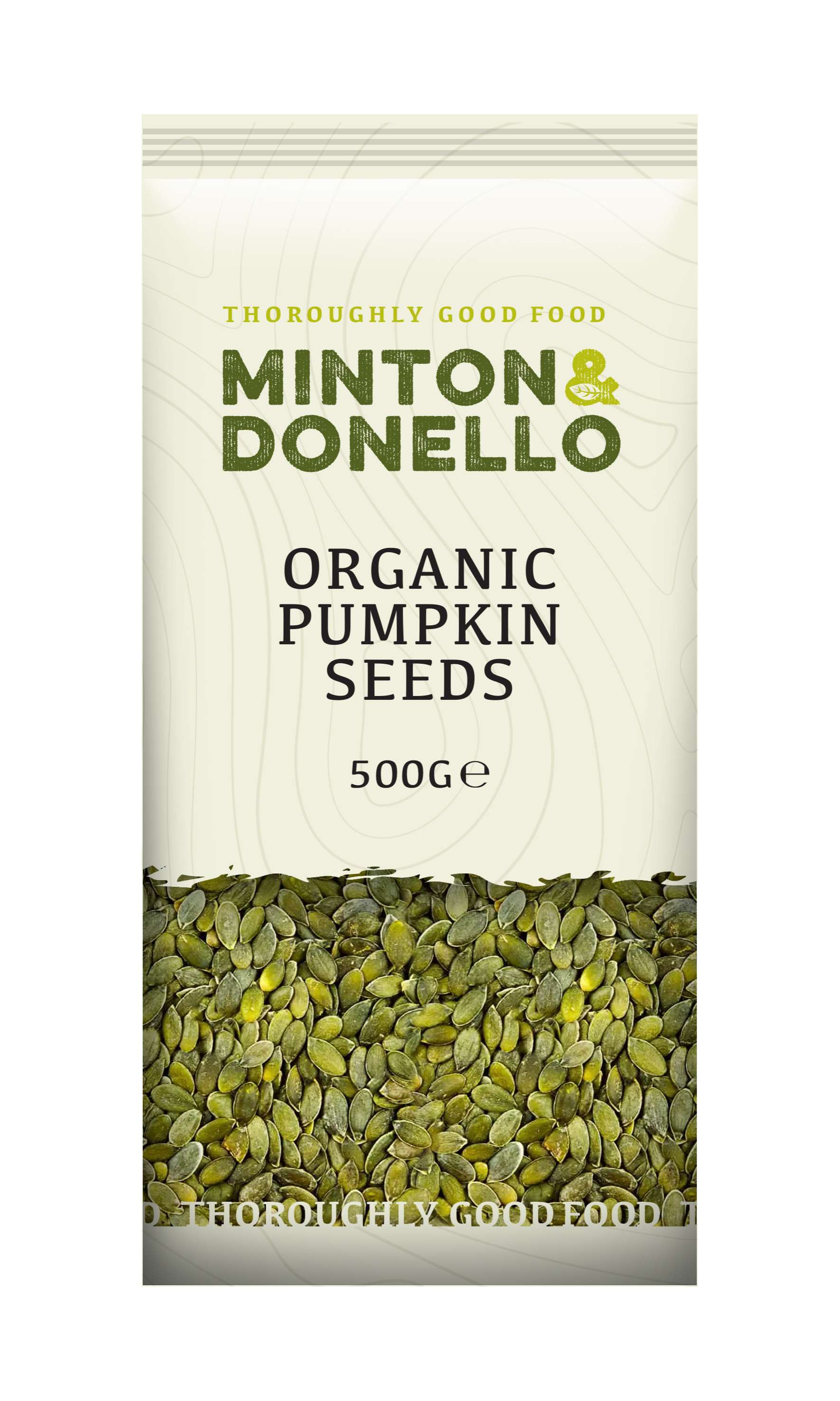6 x Minton & Donello Organic Pumpkin Seeds - 500g