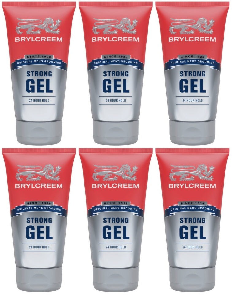 6 x Brylcreem Hair Gel Strong 150Ml