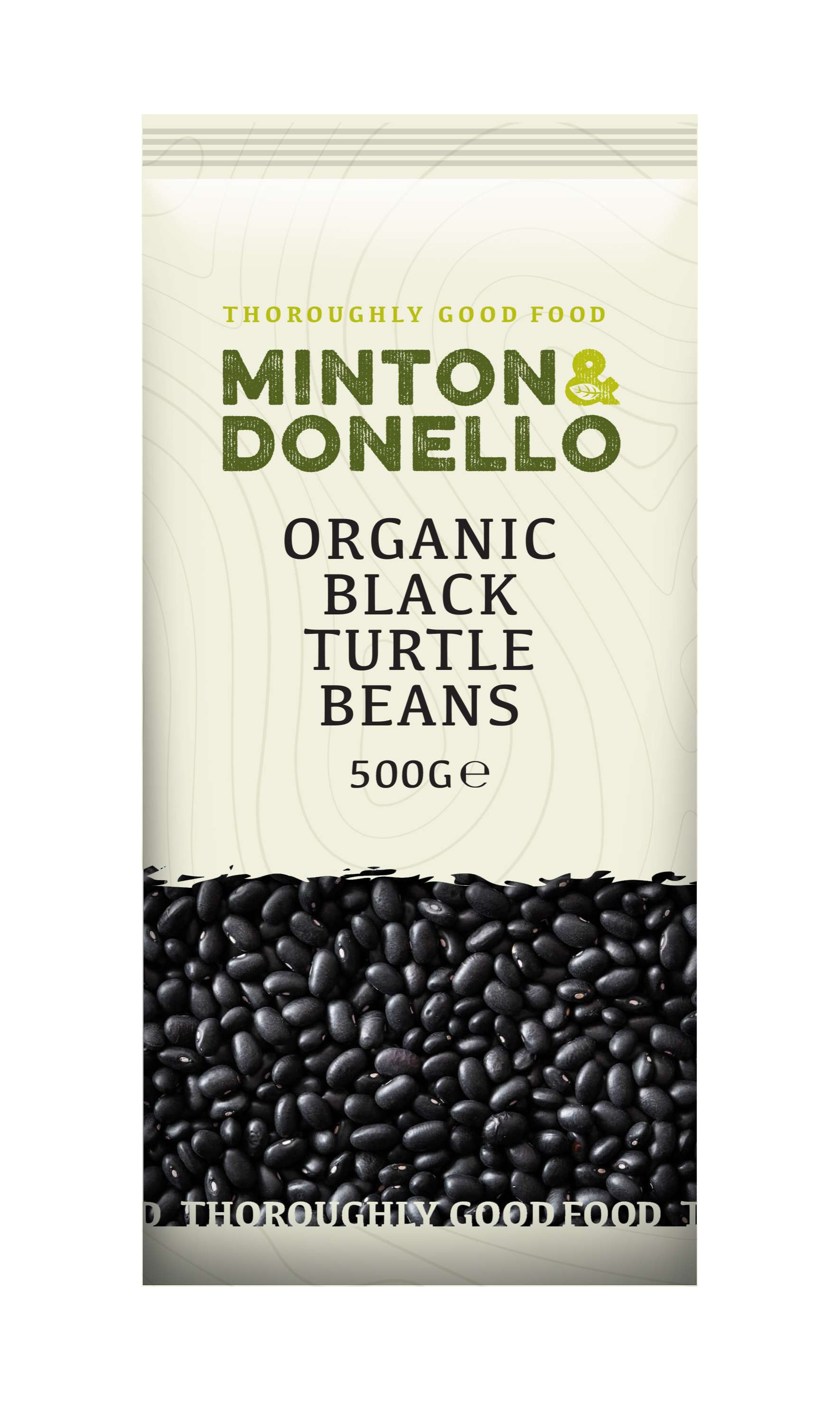 6 x Minton & Donello Organic Black Turtle Beans - 500g