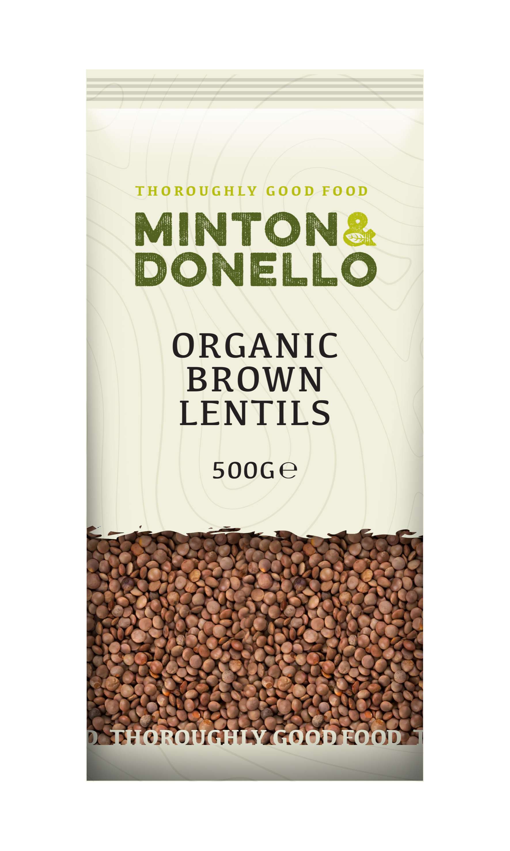 6 x Minton & Donello Organic Brown Lentils - 500g