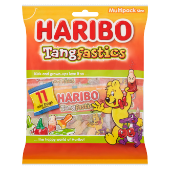 10 x Haribo Tangfastics Multipack Sweets Bag - 176GM