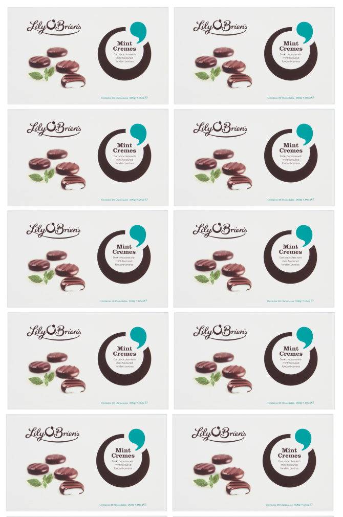 10 X Lily O'Briens Mint Cremes Box Chocolates 200GM