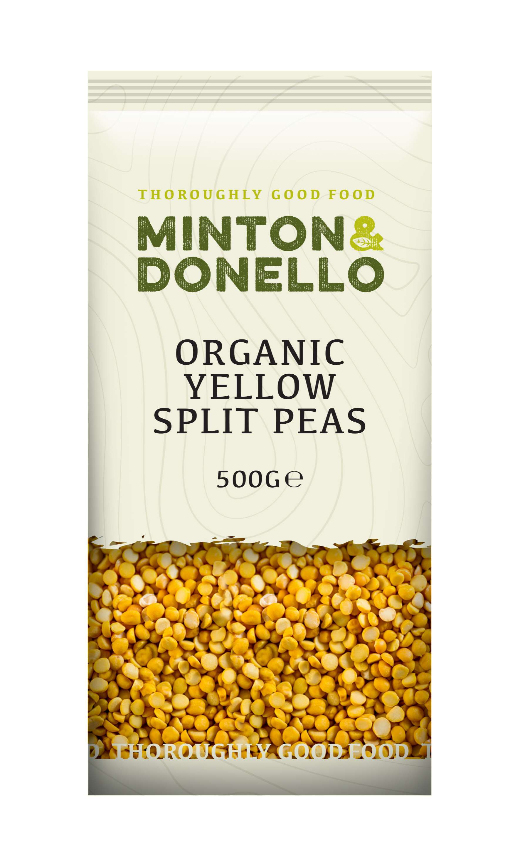 6 x Minton & Donello Organic Yellow Split Peas - 500g