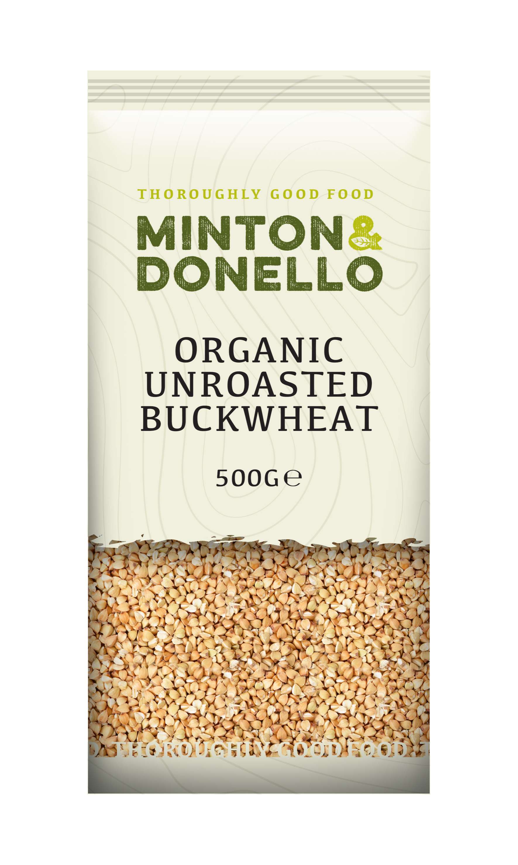 6 x Minton & Donello Organic Buckwheat Hulled Unroasted - 500g