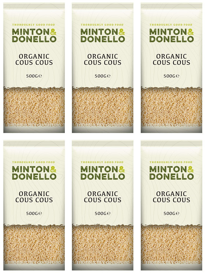 6 x Minton & Donello Organic Cous Cous - 500g