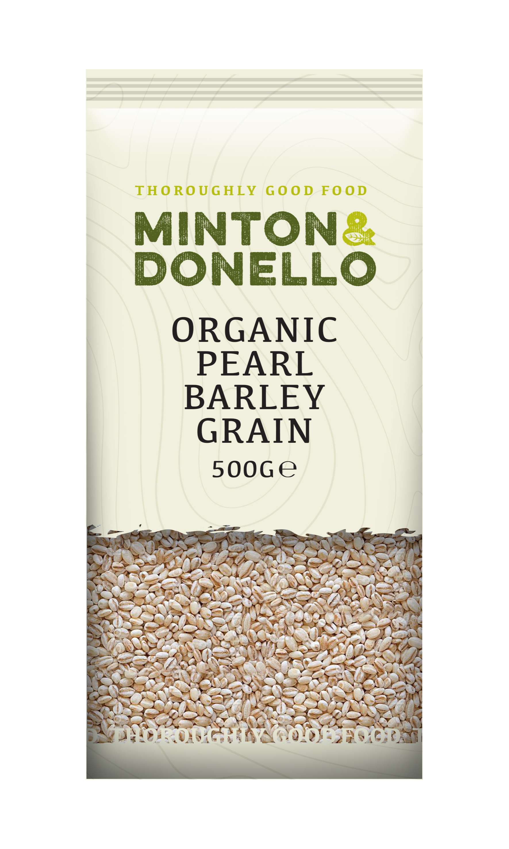 6 x Minton & Donello Organic Pearl Barley Grain - 500g