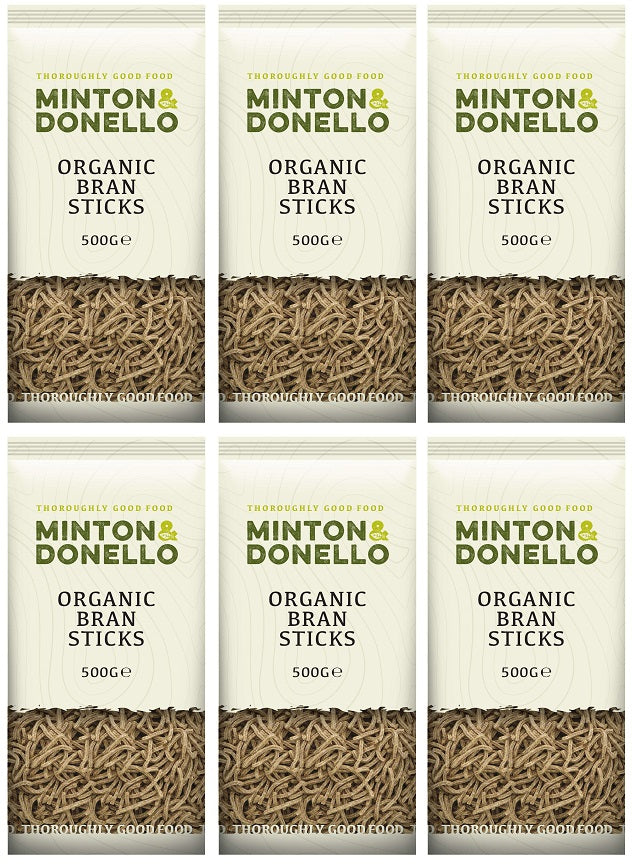 6 x Minton & Donello Organic Bran Sticks - 500g