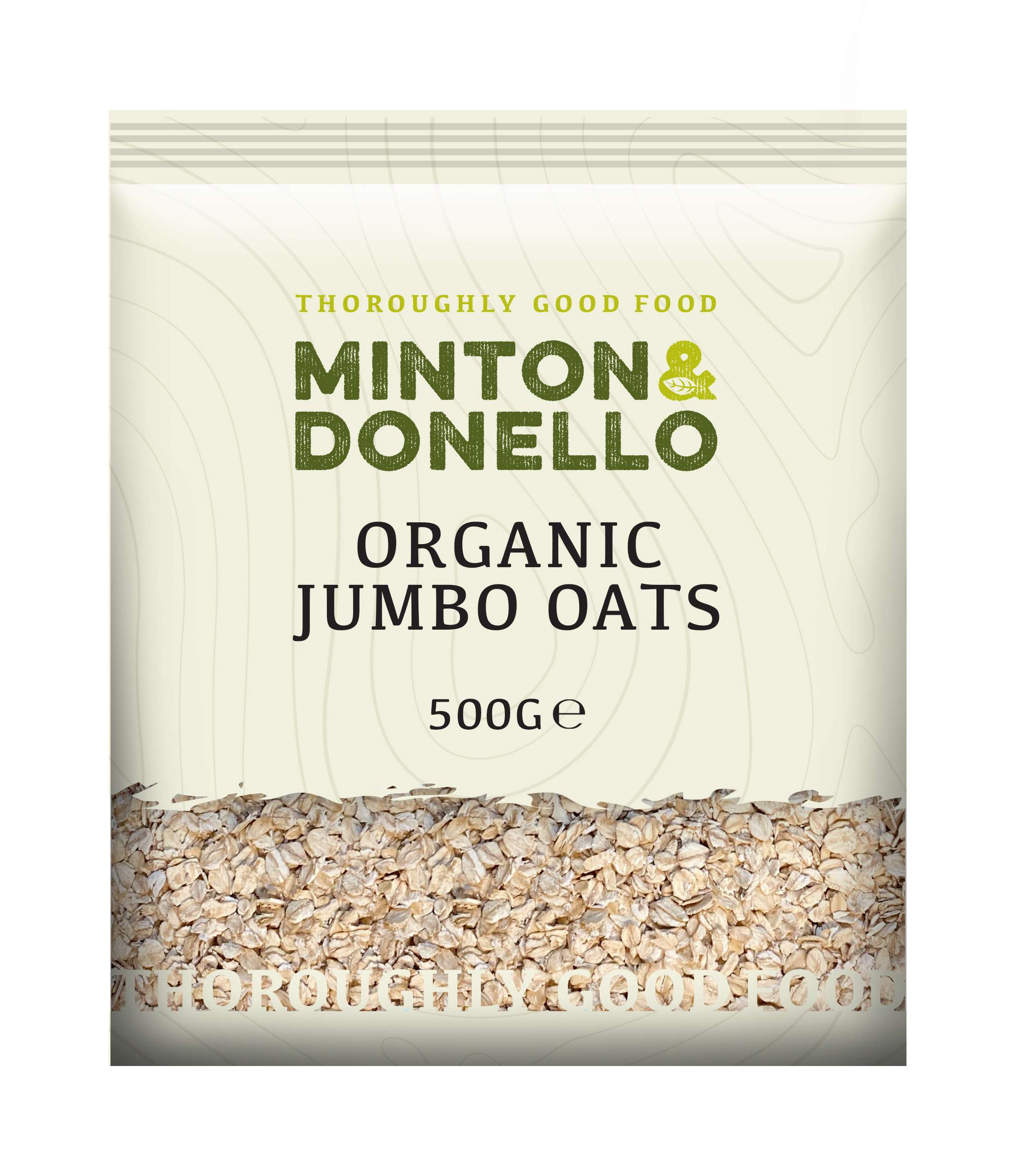 6 x Minton & Donello Organic Jumbo Oats - 500g