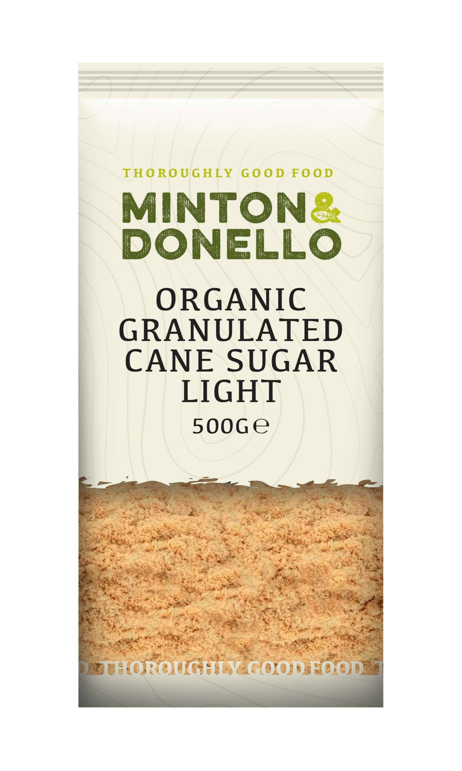 6 x Minton & Donello Org Granulated Cane Sugar Light - 500g