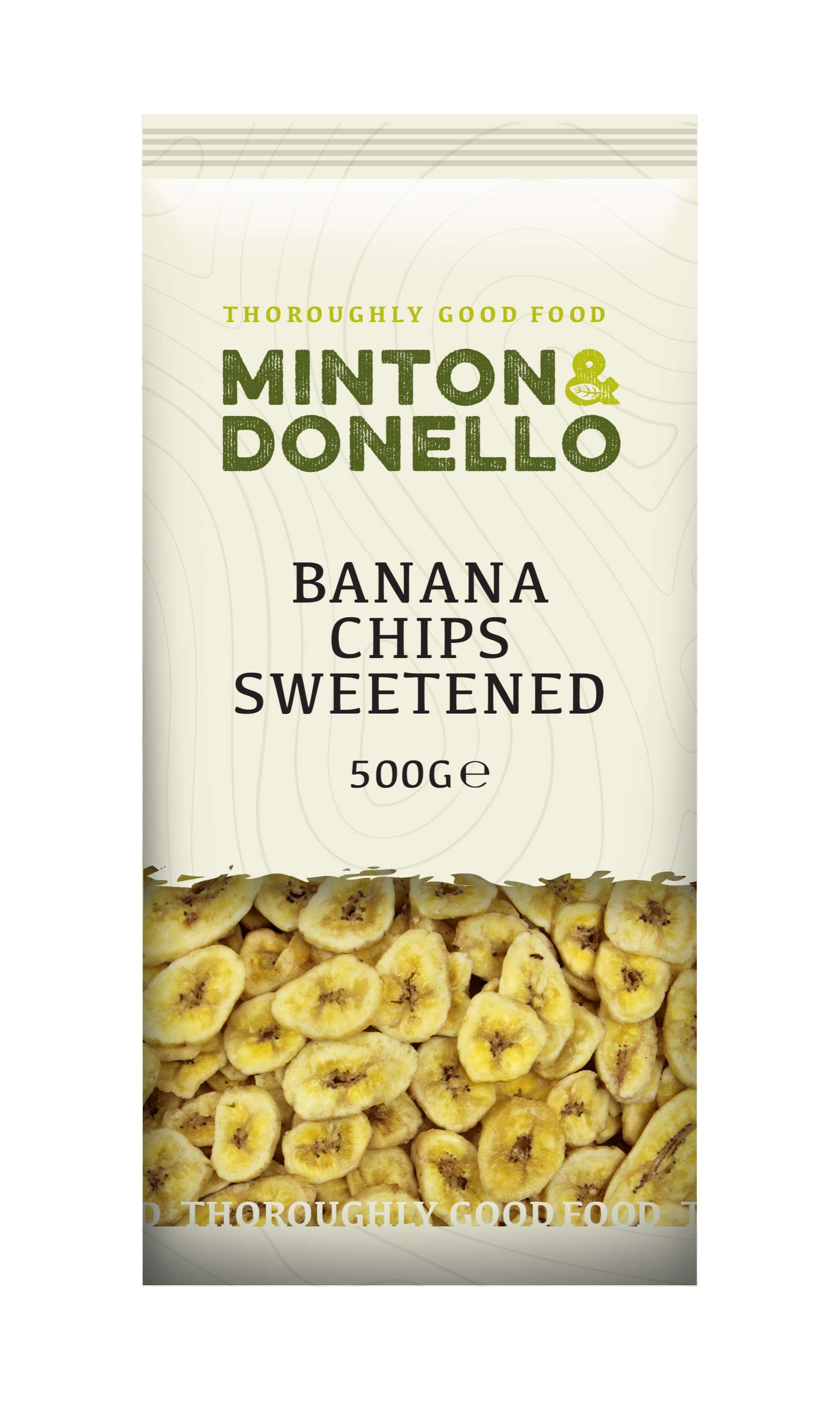 6 x Minton & Donello Banana Chips Sweetened - 500g