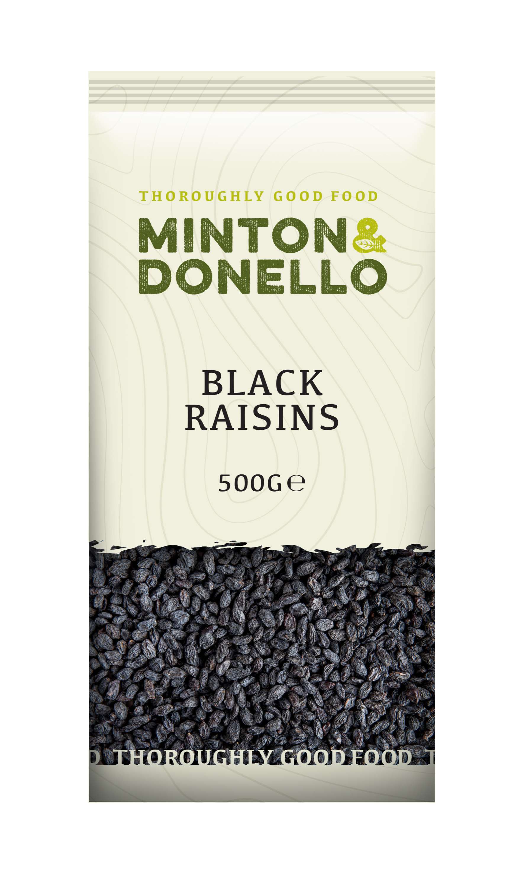 6 x Minton & Donello Black Raisins - 500g