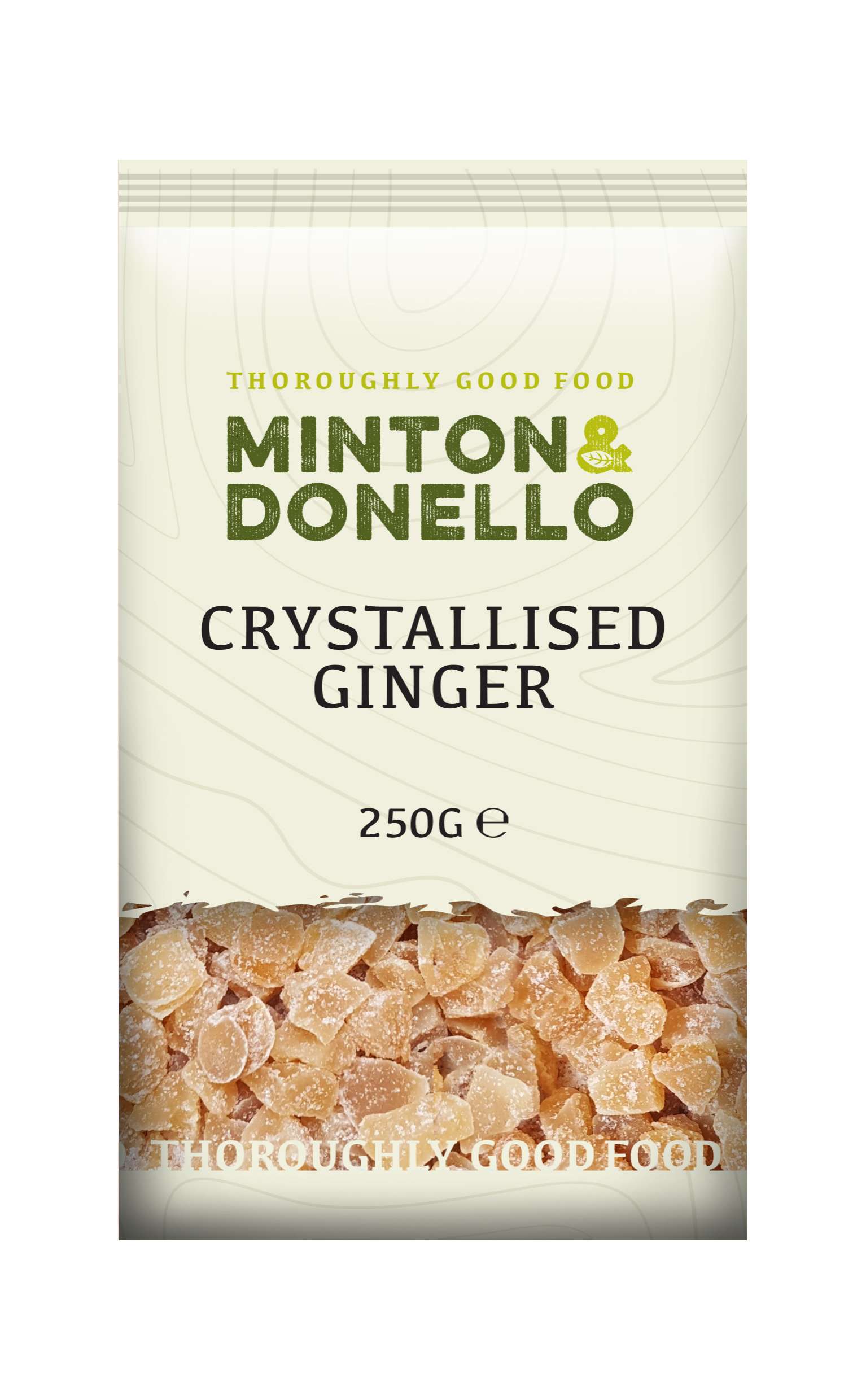 6 x Minton & Donello Crystalized Ginger Diced - 250g