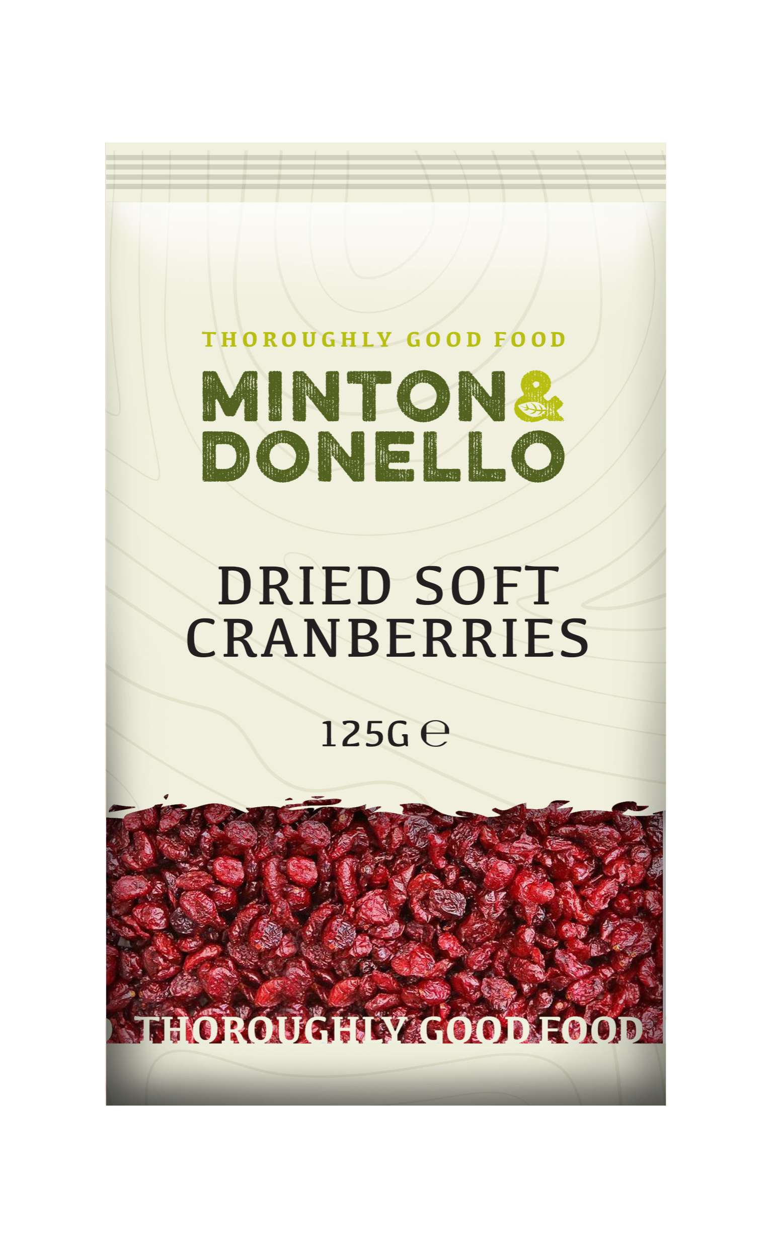 6 x Minton & Donello Dried Soft Cranberries - 125g