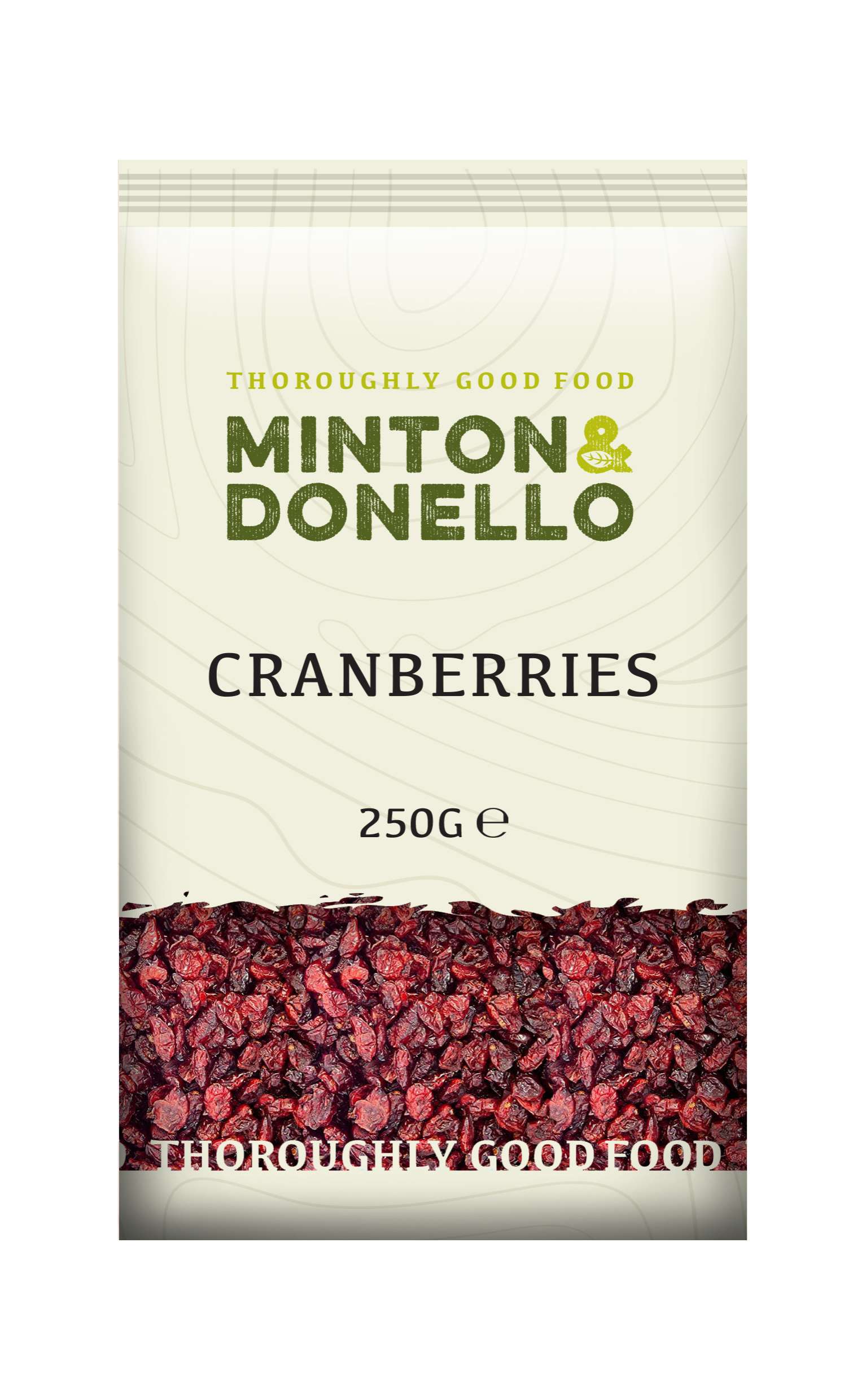 6 x Minton & Donello Dried Soft Cranberries - 250g