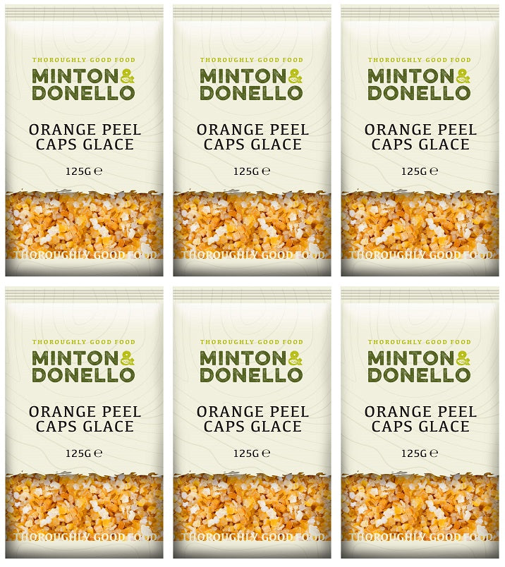 6 x Minton & Donello Orange Peel Caps Glace - 125g
