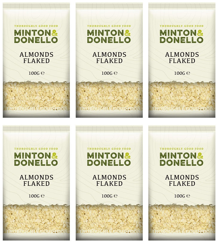 6 x Minton & Donello Almonds Flaked - 100g