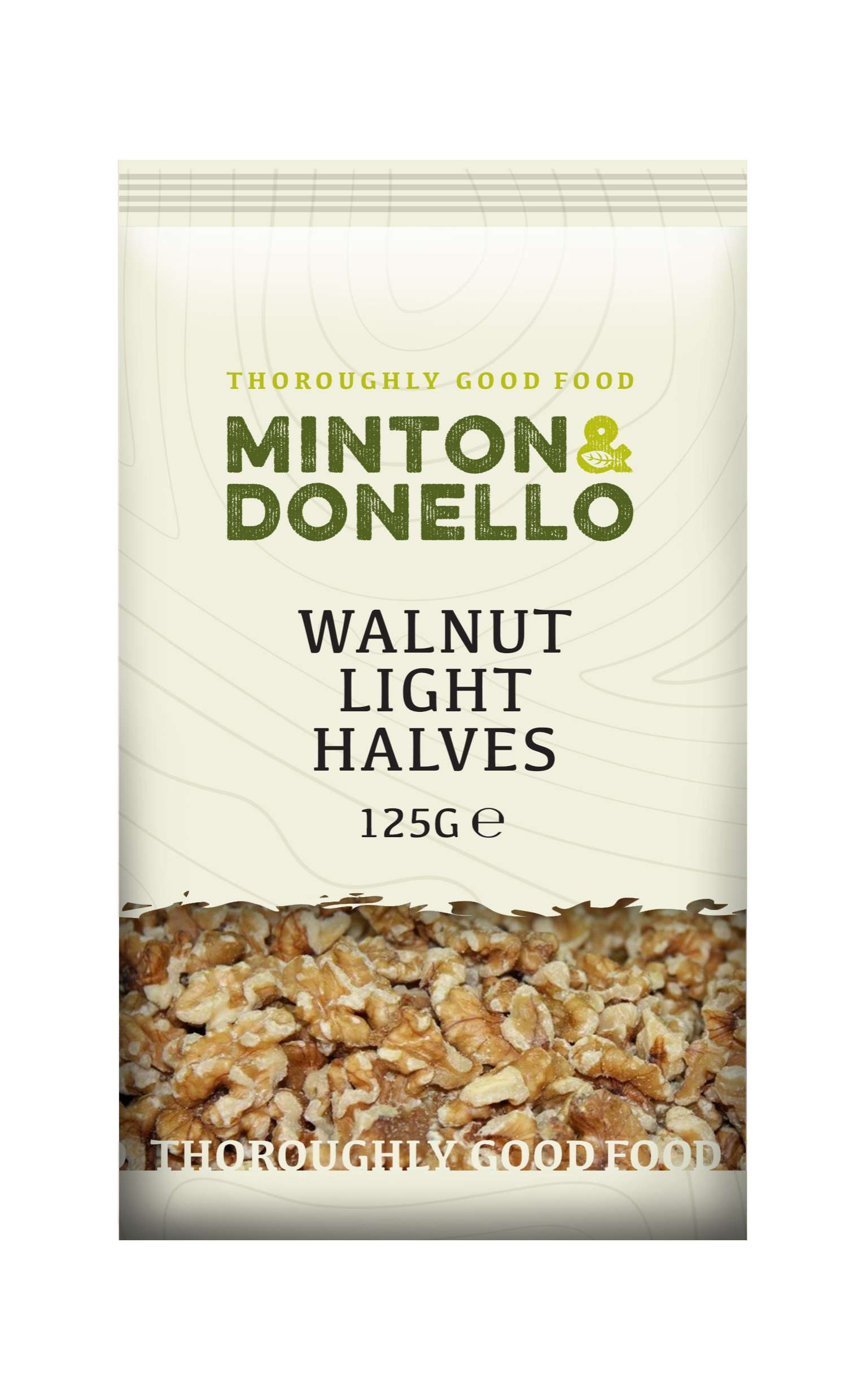 6 x Minton & Donello Walnut Light Halves - 125g