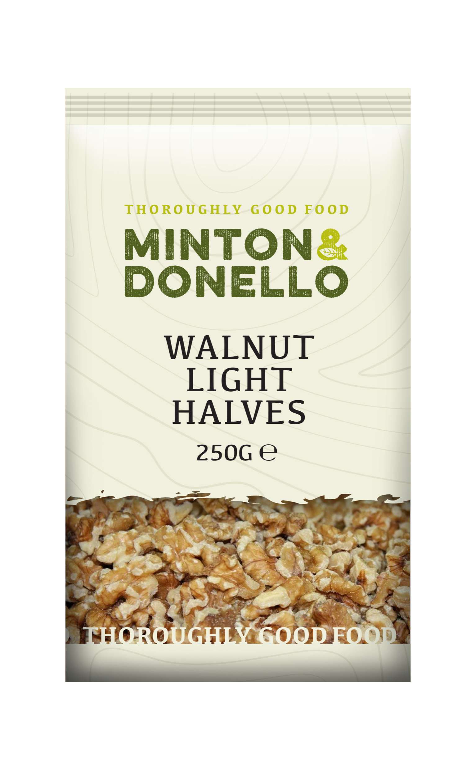 6 x Minton & Donello Walnut Light Halves - 250g