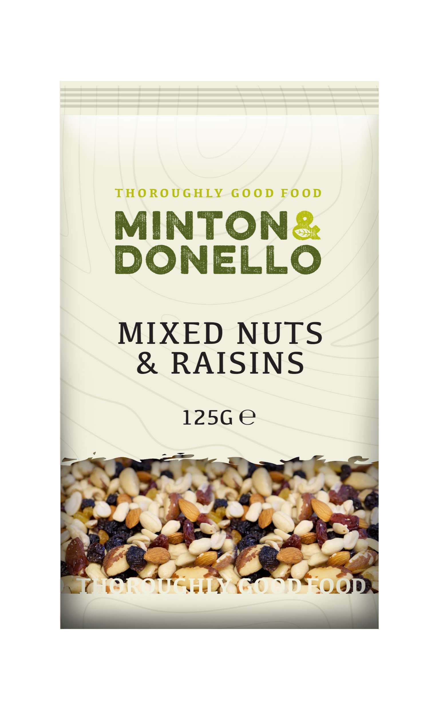 6 x Minton & Donello Mixed Nuts & Raisins - 125g