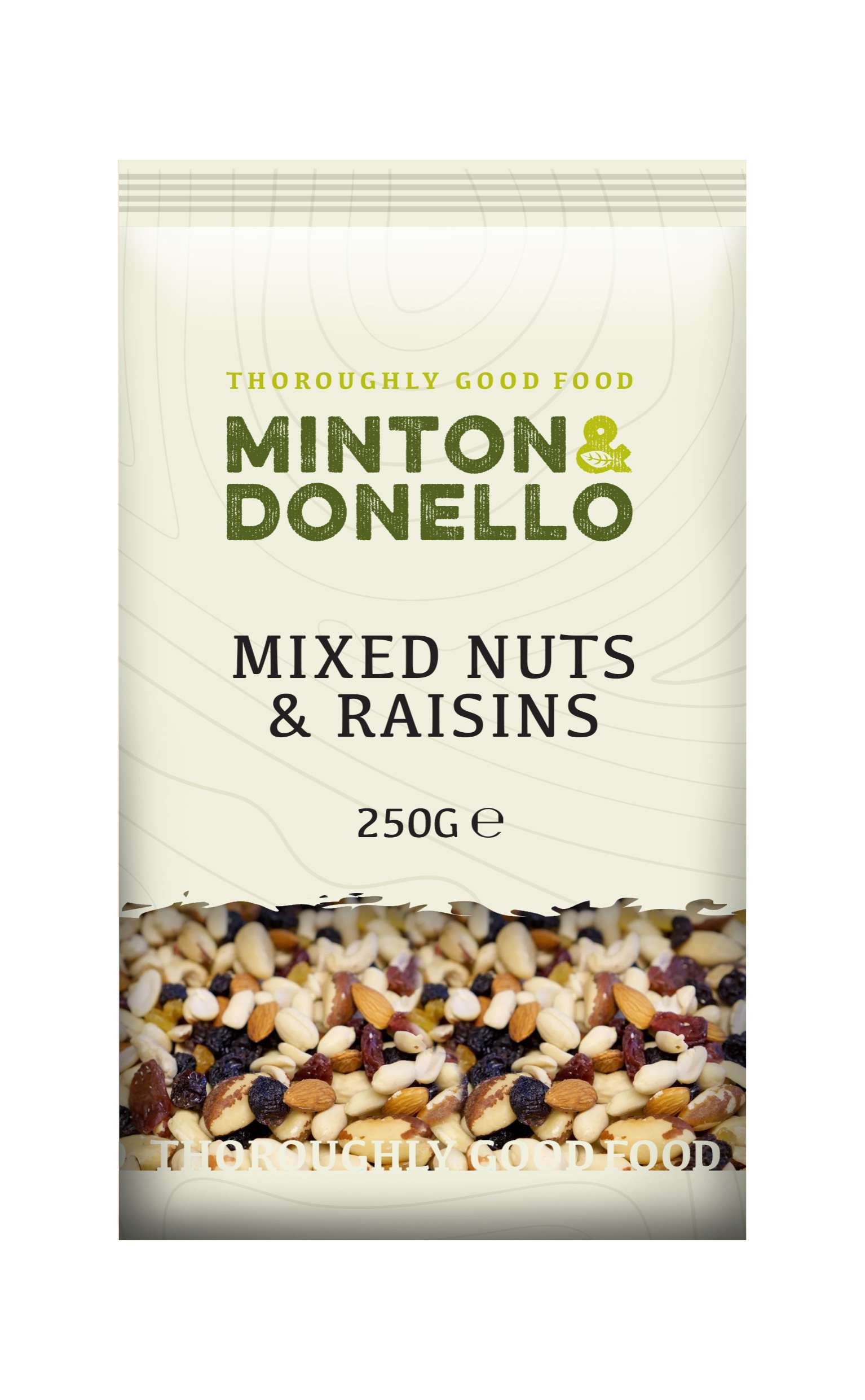 6 x Minton & Donello Mixed Nuts & Raisins - 250g