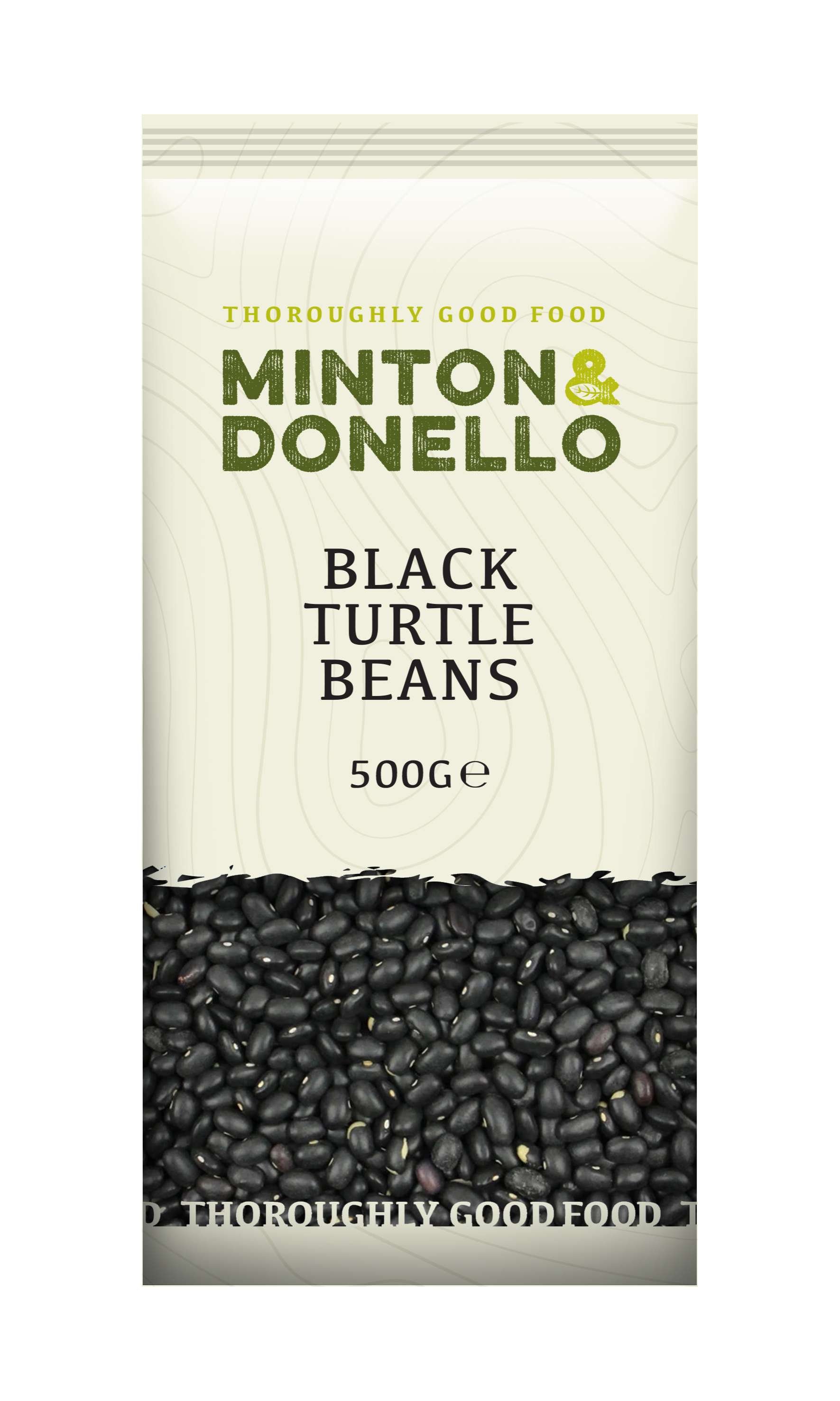 6 x Minton & Donello Black Turtle Beans - 500g