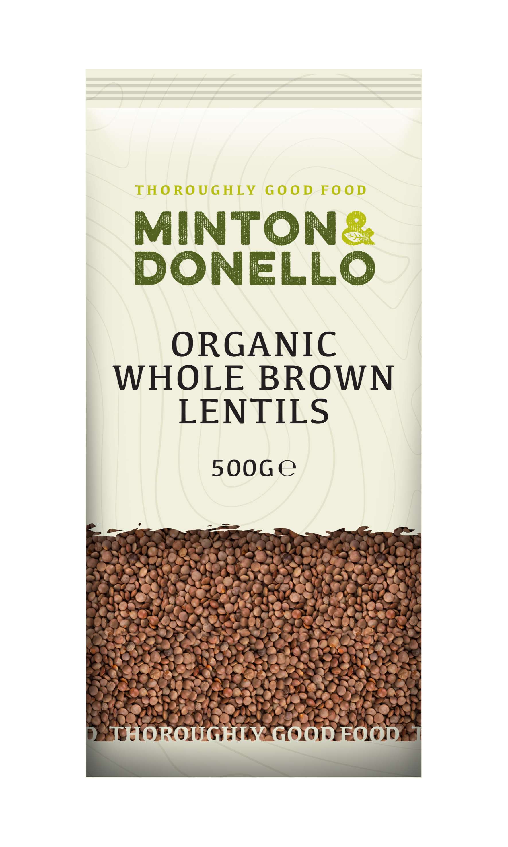 6 x Minton & Donello Lentils Whole Brown - 500g