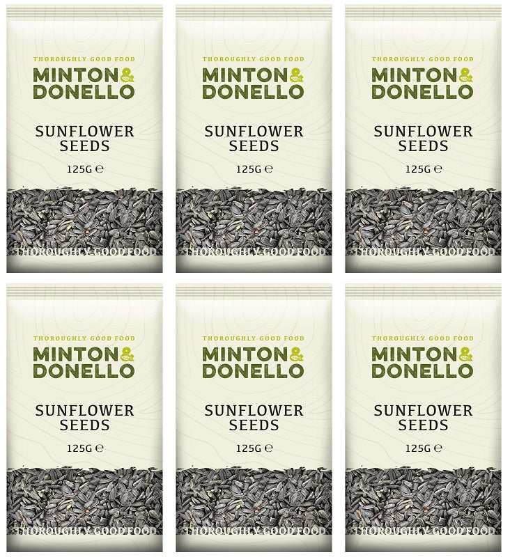 6 x Minton & Donello Sunflower Seed - 125g