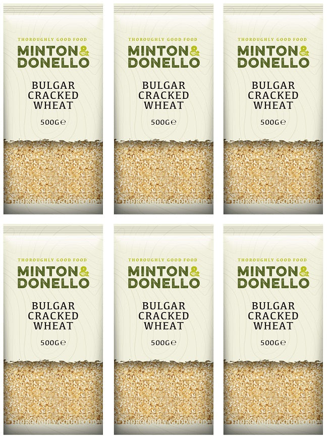6 x Minton & Donello Bulgar Cracked Wheat - 500g