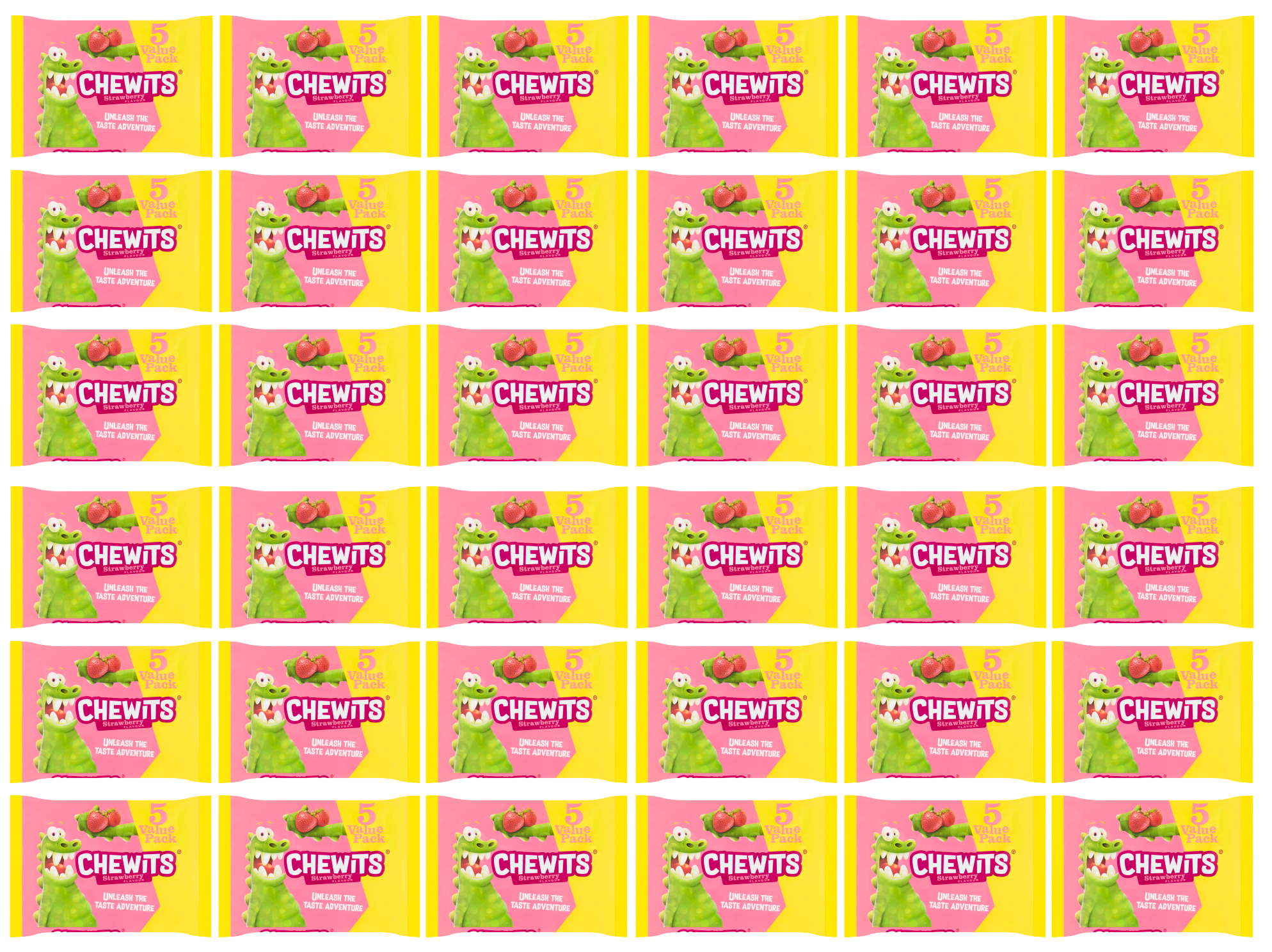 36 x Chewits Strawberry 5Pk - 5PK