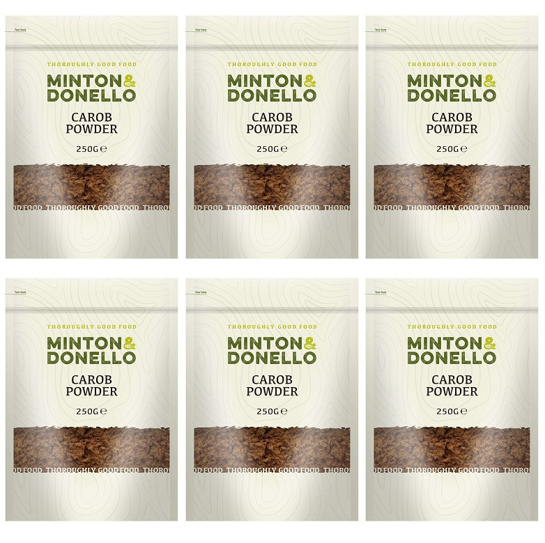6 x Minton & Donello Carob Powder - 250g