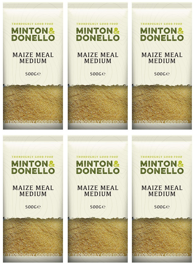 6 x Minton & Donello Maize Meal Medium - 500g