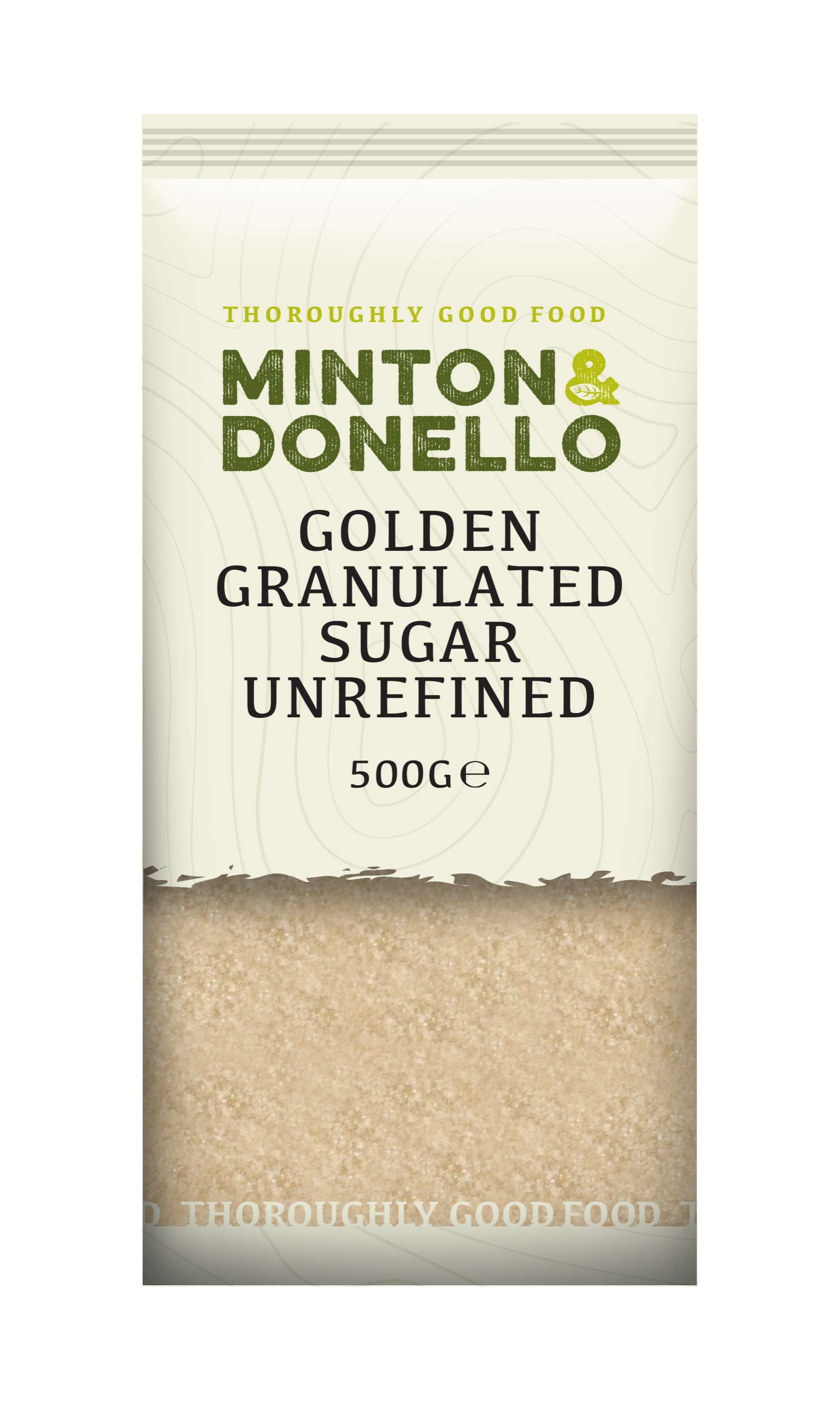 6 x Minton & Donello Golden Granulated Sugar Unrefined - 500g