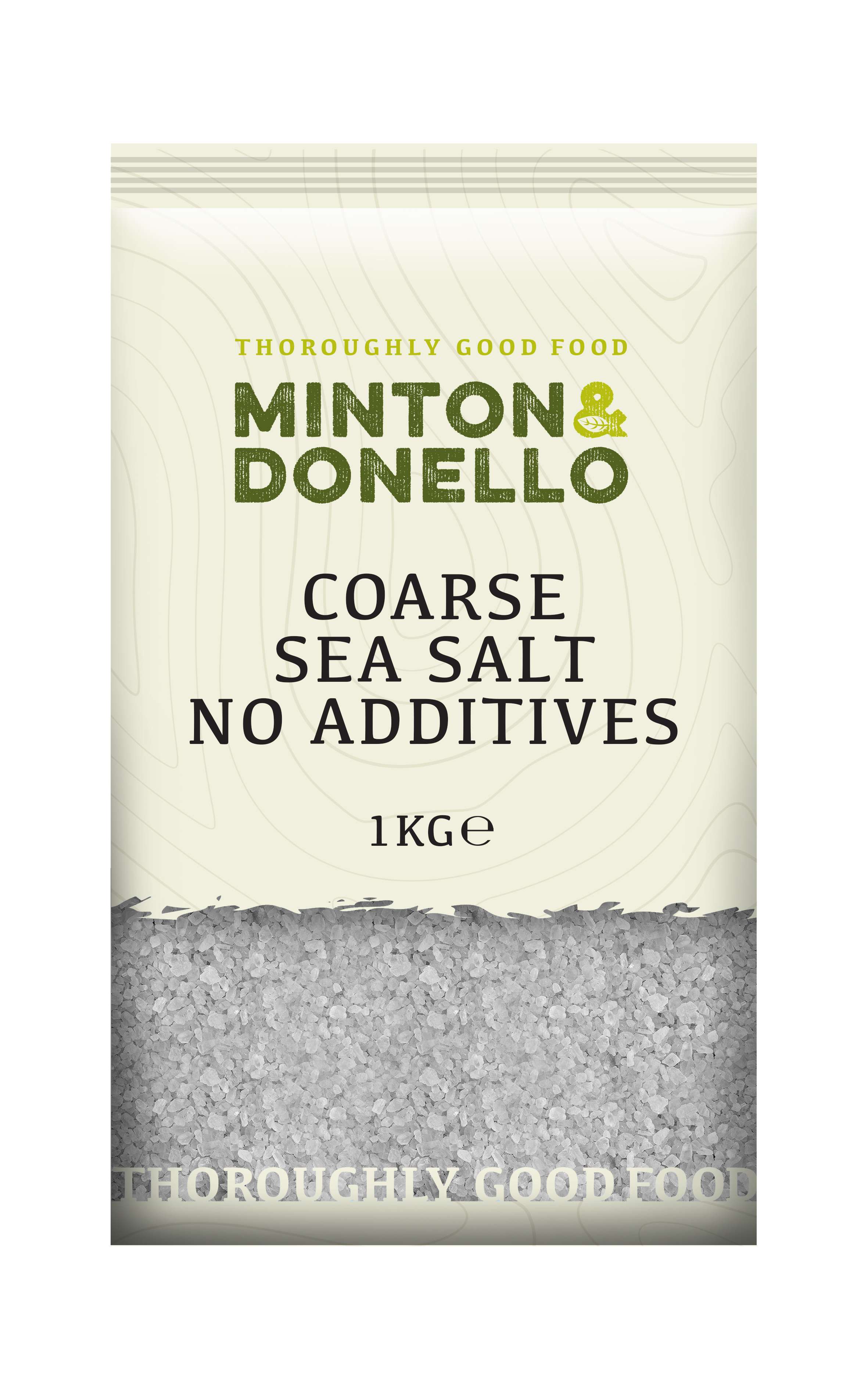6 x Minton & Donello Coarse Sea Salt No Additives - 1000g