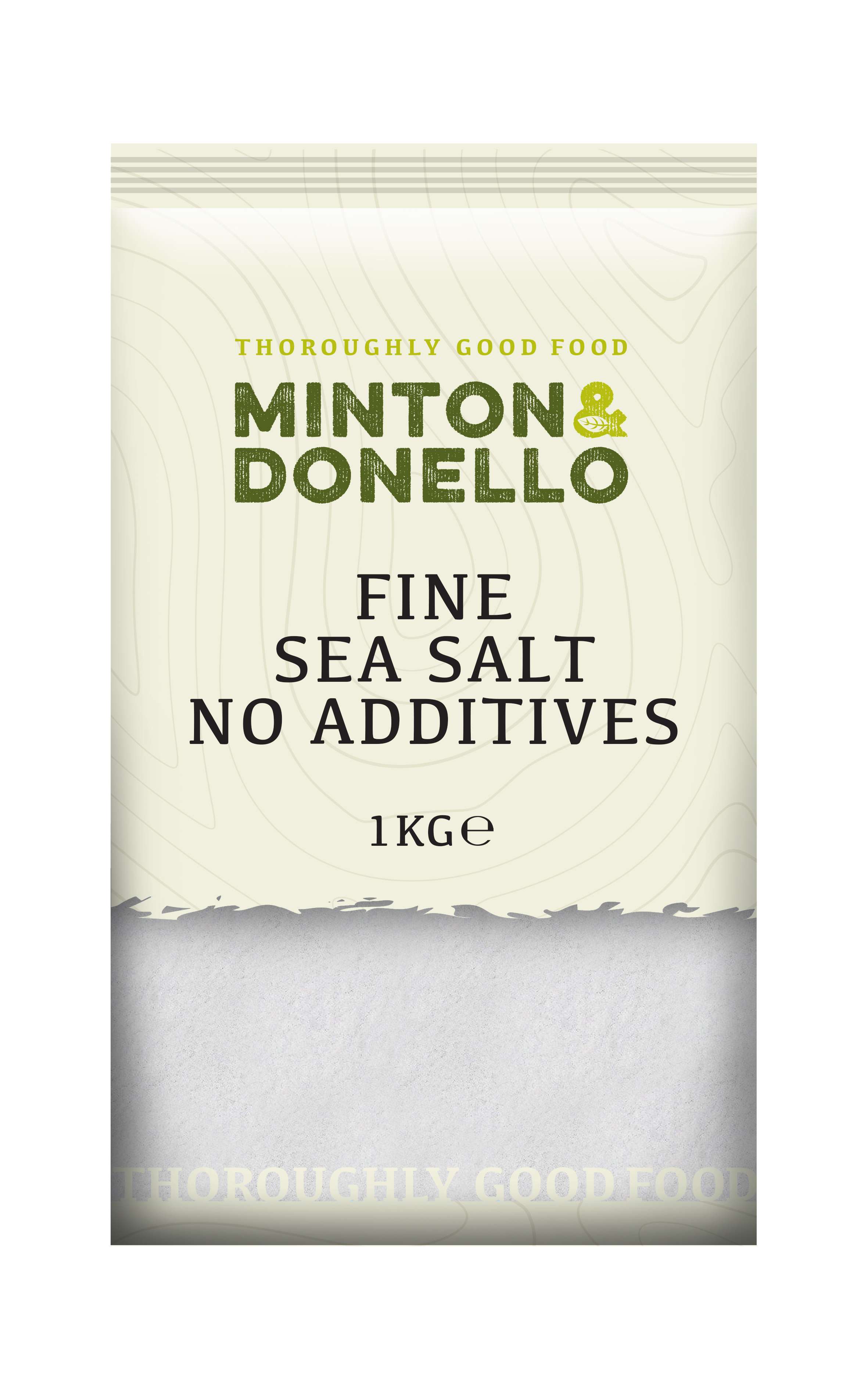 6 x Minton & Donello Fine Sea Salt No Additives - 1000g