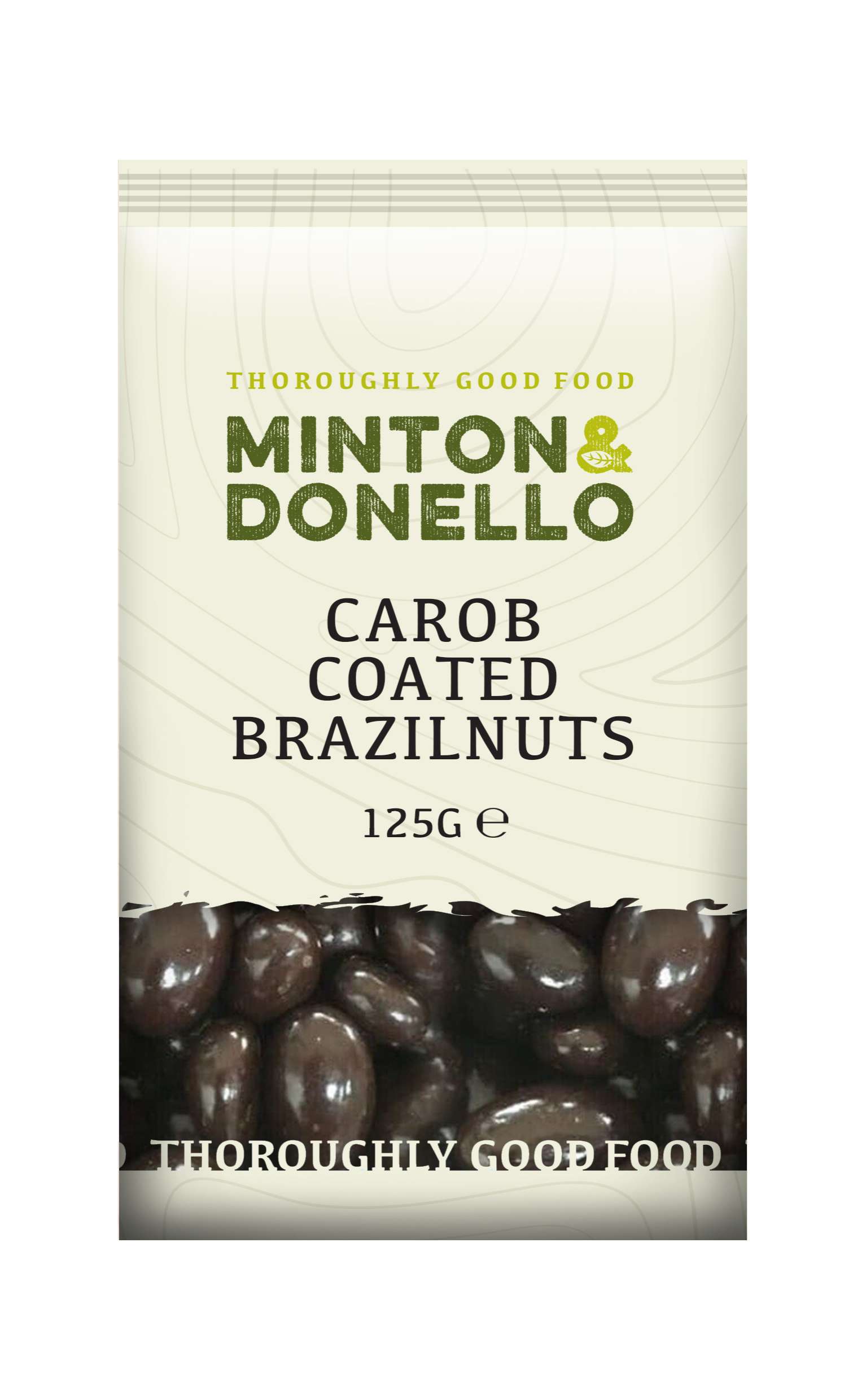6 x Minton & Donello Carob Coated Brazilnuts - 125g
