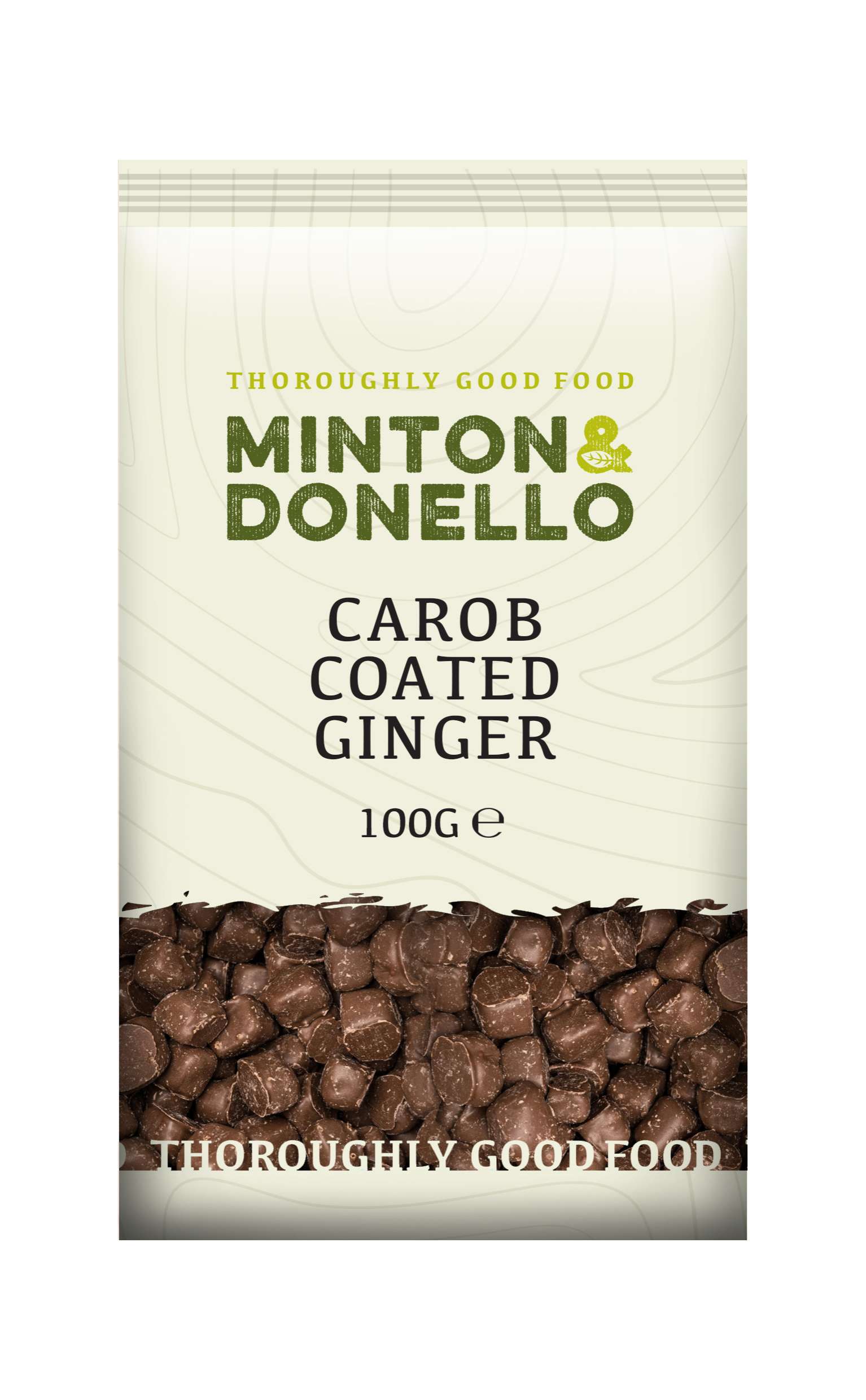 6 x Minton & Donello Carob Coated Ginger - 100g