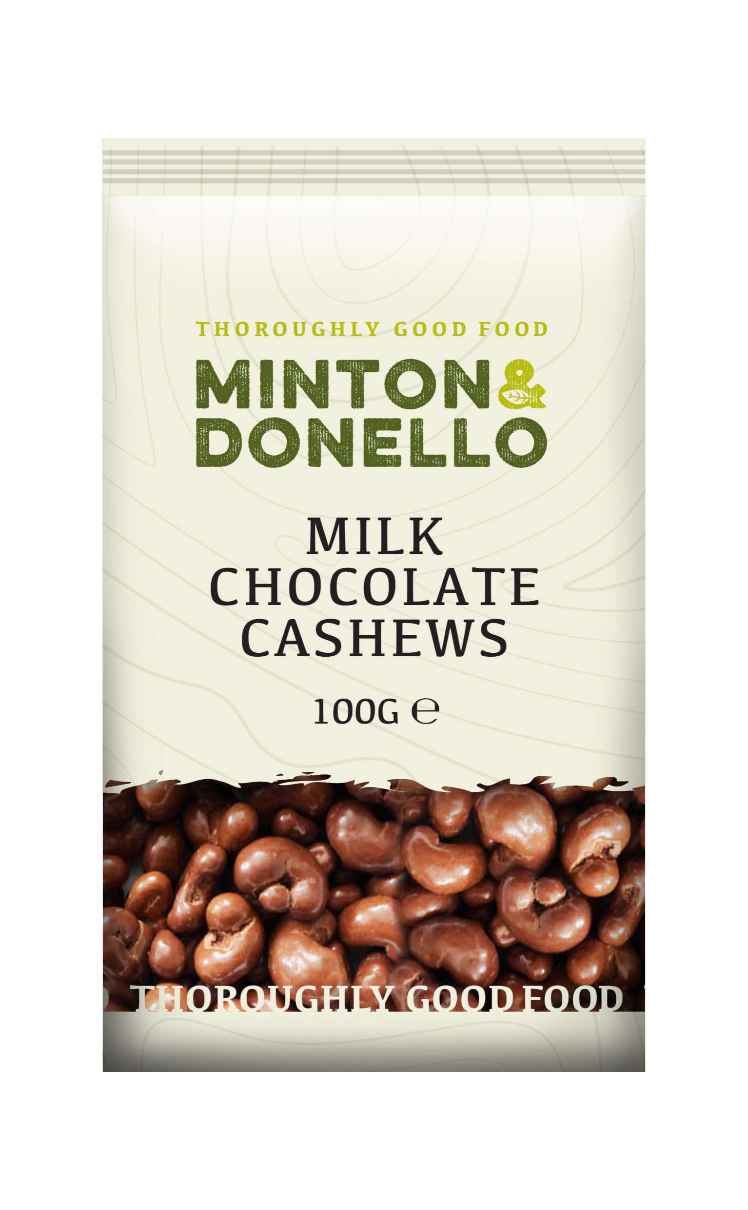 6 x Minton & Donello Milk Chocolate Cashews - 100g