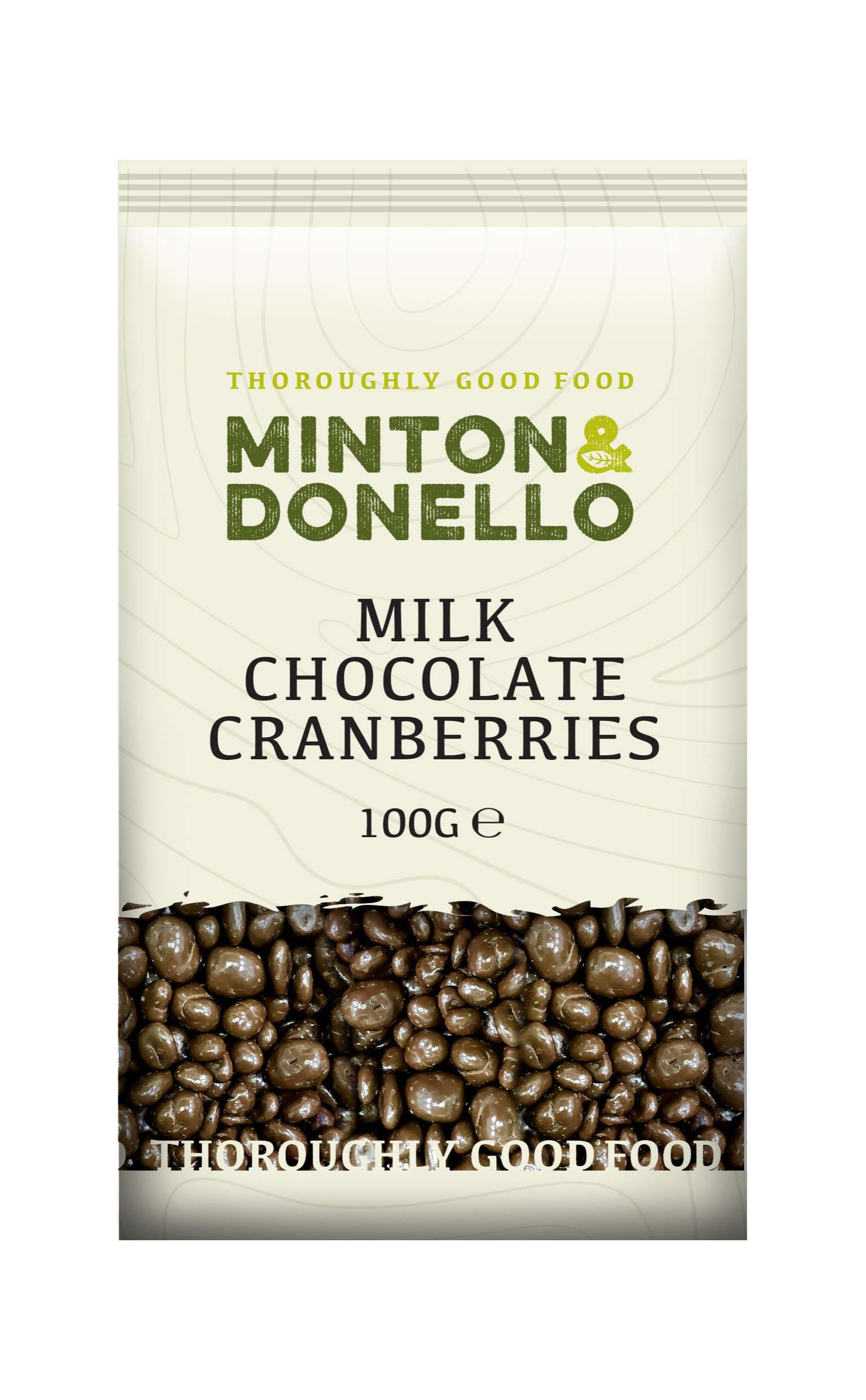 6 x Minton & Donello Milk Chocolate Cranberries - 100g