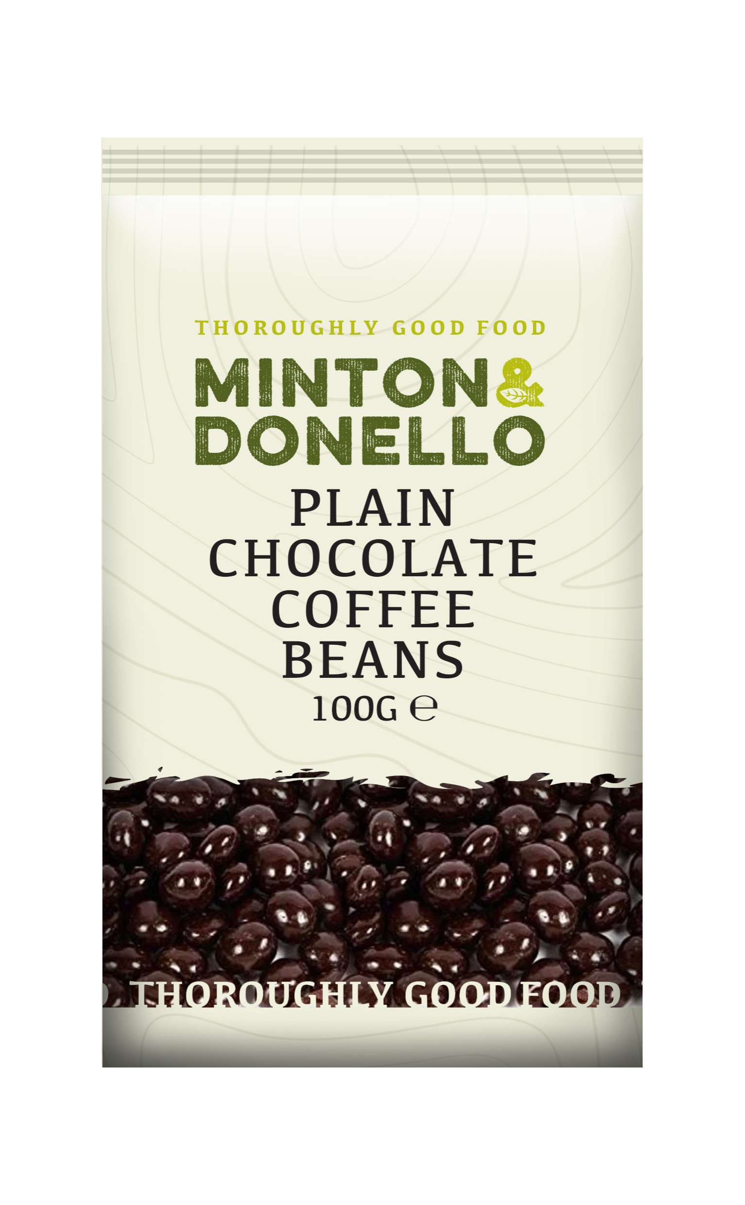 6 x Minton & Donello Plain Chocolate Coffee Beans - 100g