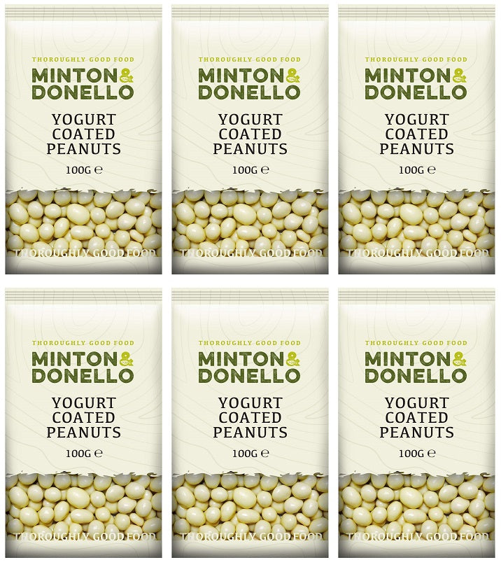 6 x Minton & Donello Yogurt Coated Peanuts - 100g